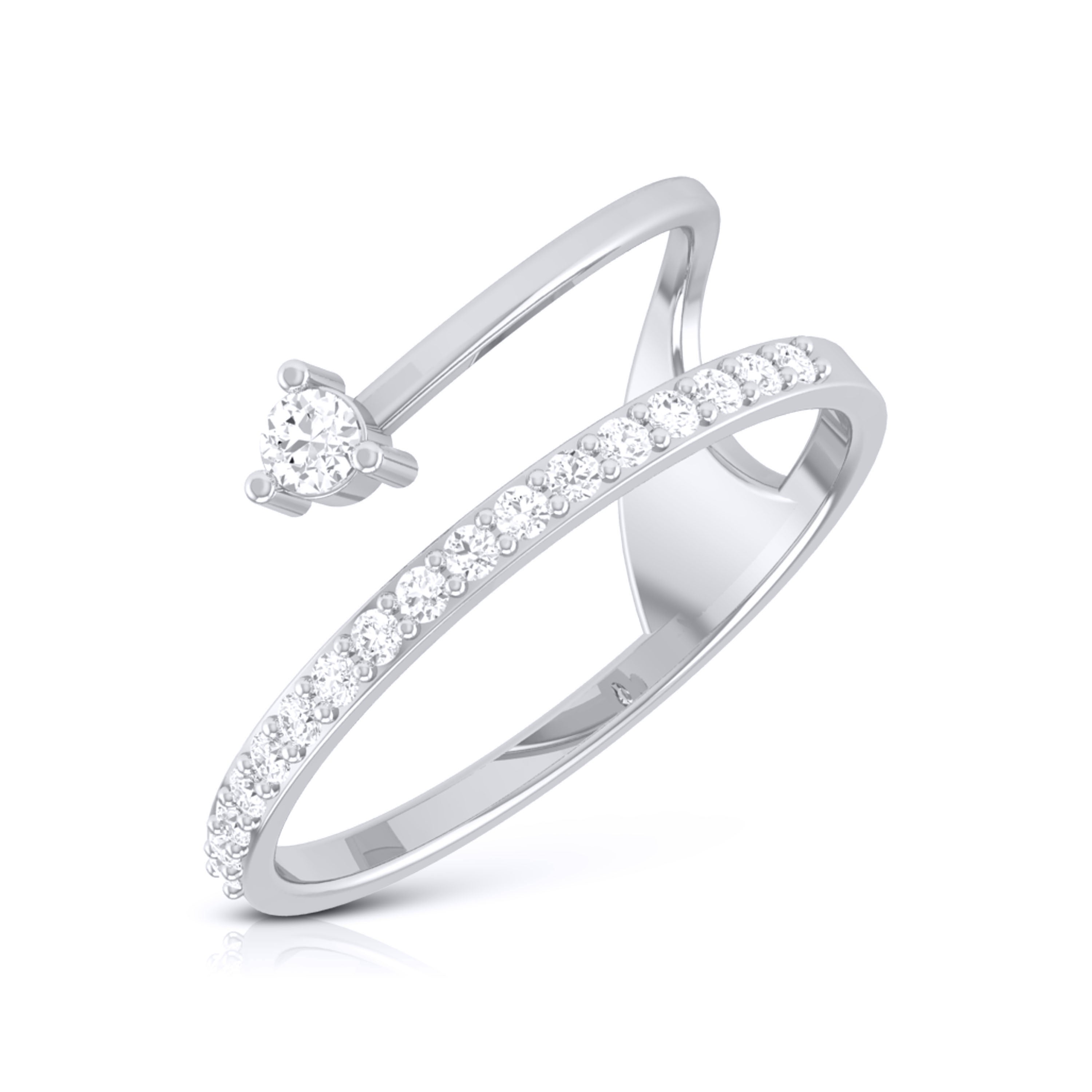 Platinum Diamond Ring for Women JL PT LR 127