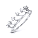 Load image into Gallery viewer, Beautiful Crown Platinum Diamond Ring for Women JL PT LR 129
