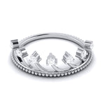 Load image into Gallery viewer, Beautiful Crown Platinum Diamond Ring for Women JL PT LR 129
