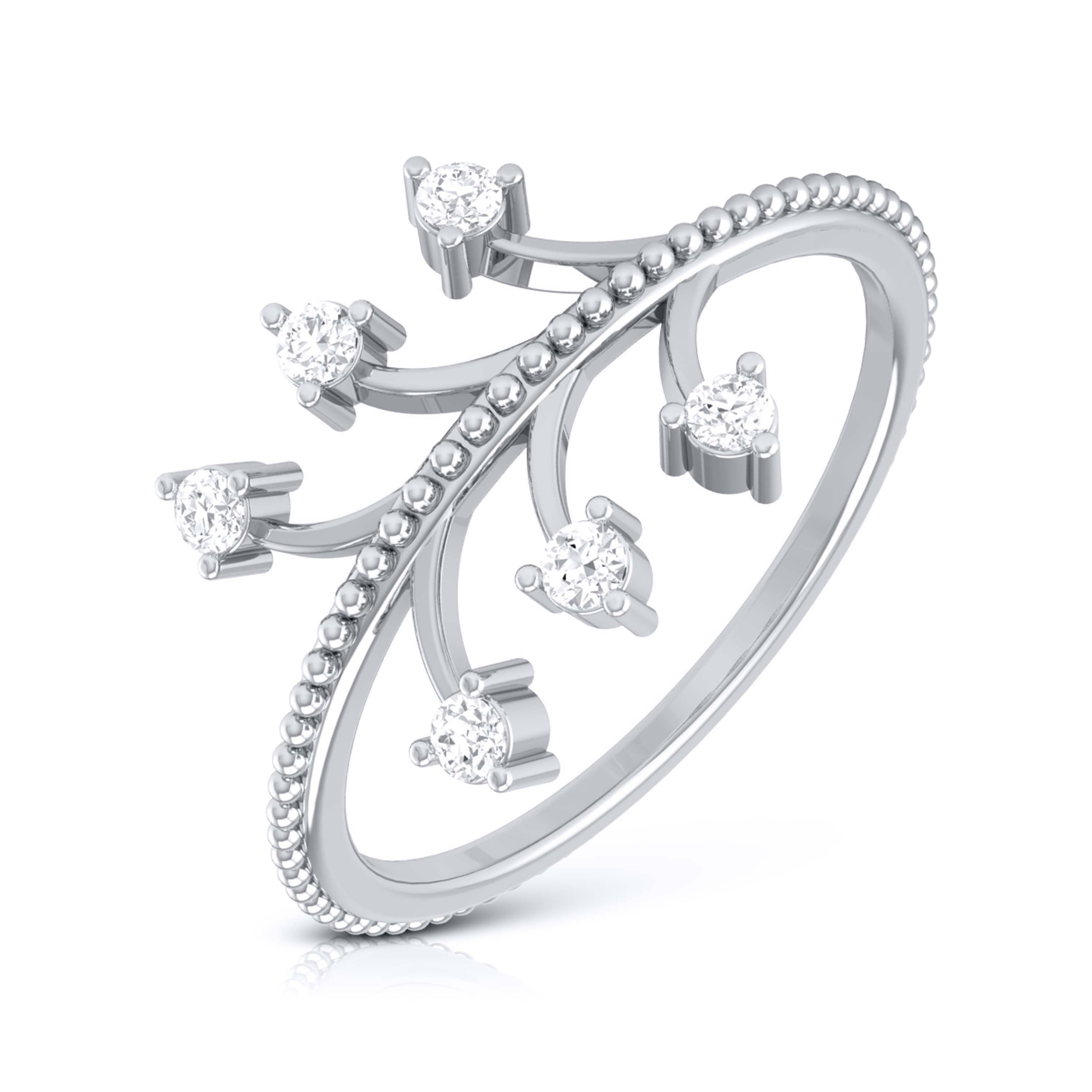 Platinum Diamond Ring for Women JL PT LR 130