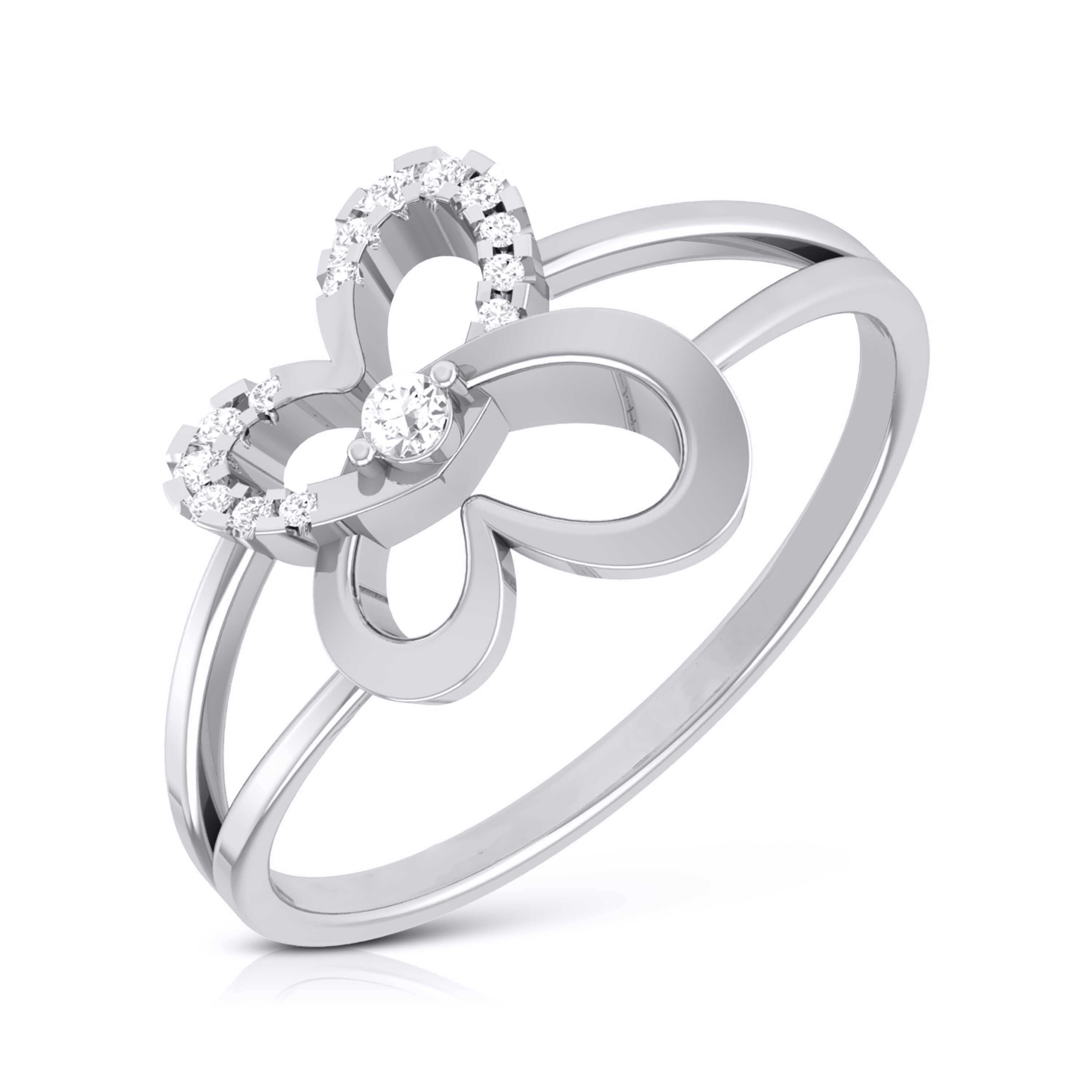 Platinum Diamond Ring for Women JL PT LR 131