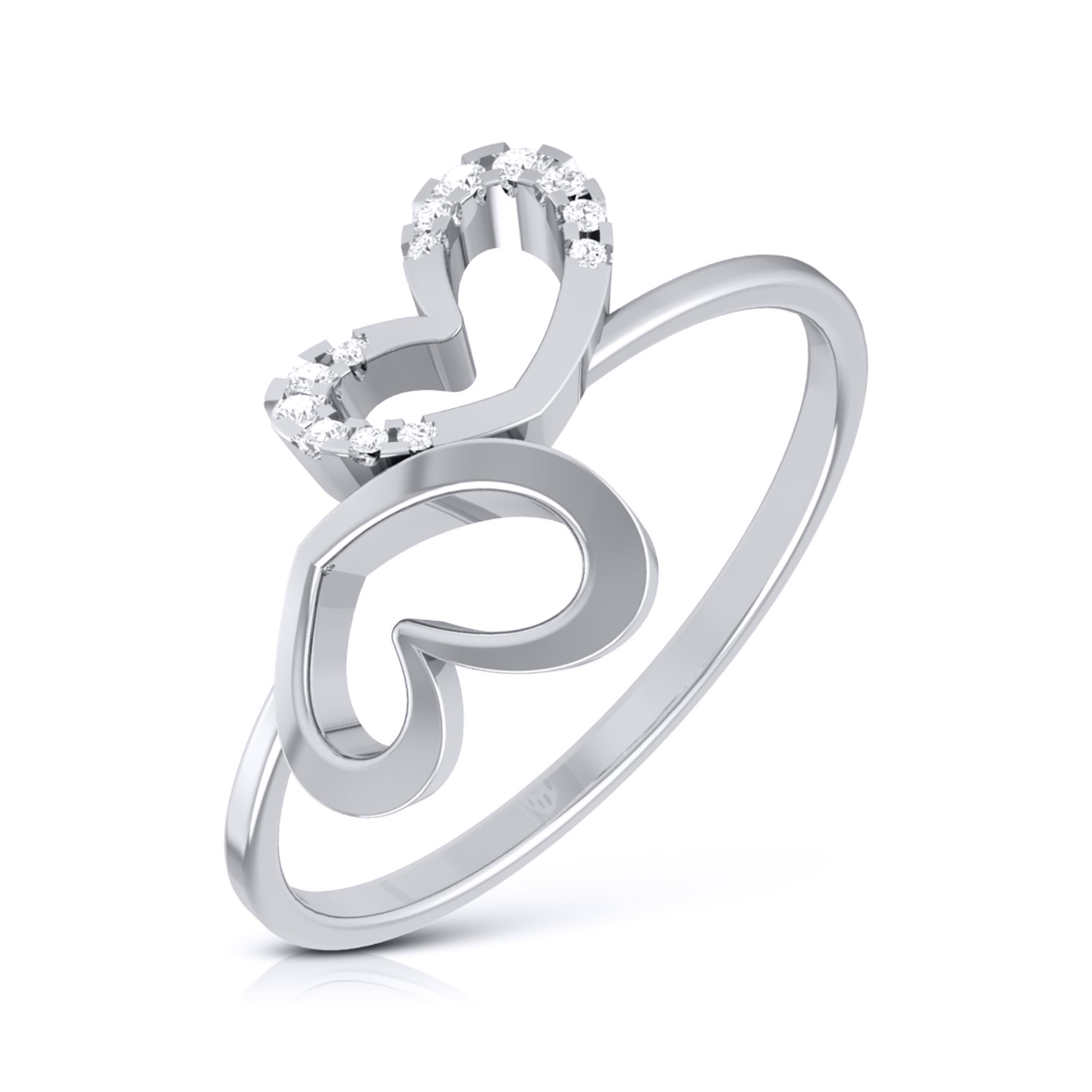 Platinum Diamond Ring for Women JL PT LR 133