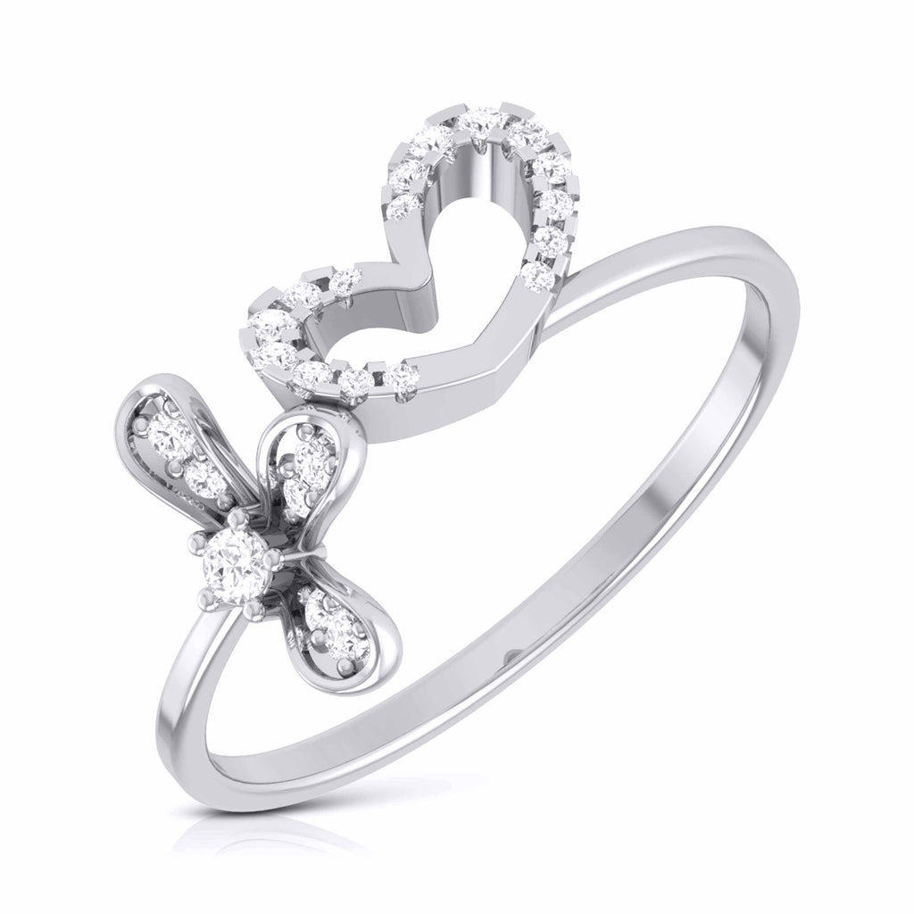 Platinum Diamond Ring for Women JL PT LR 134   Jewelove.US