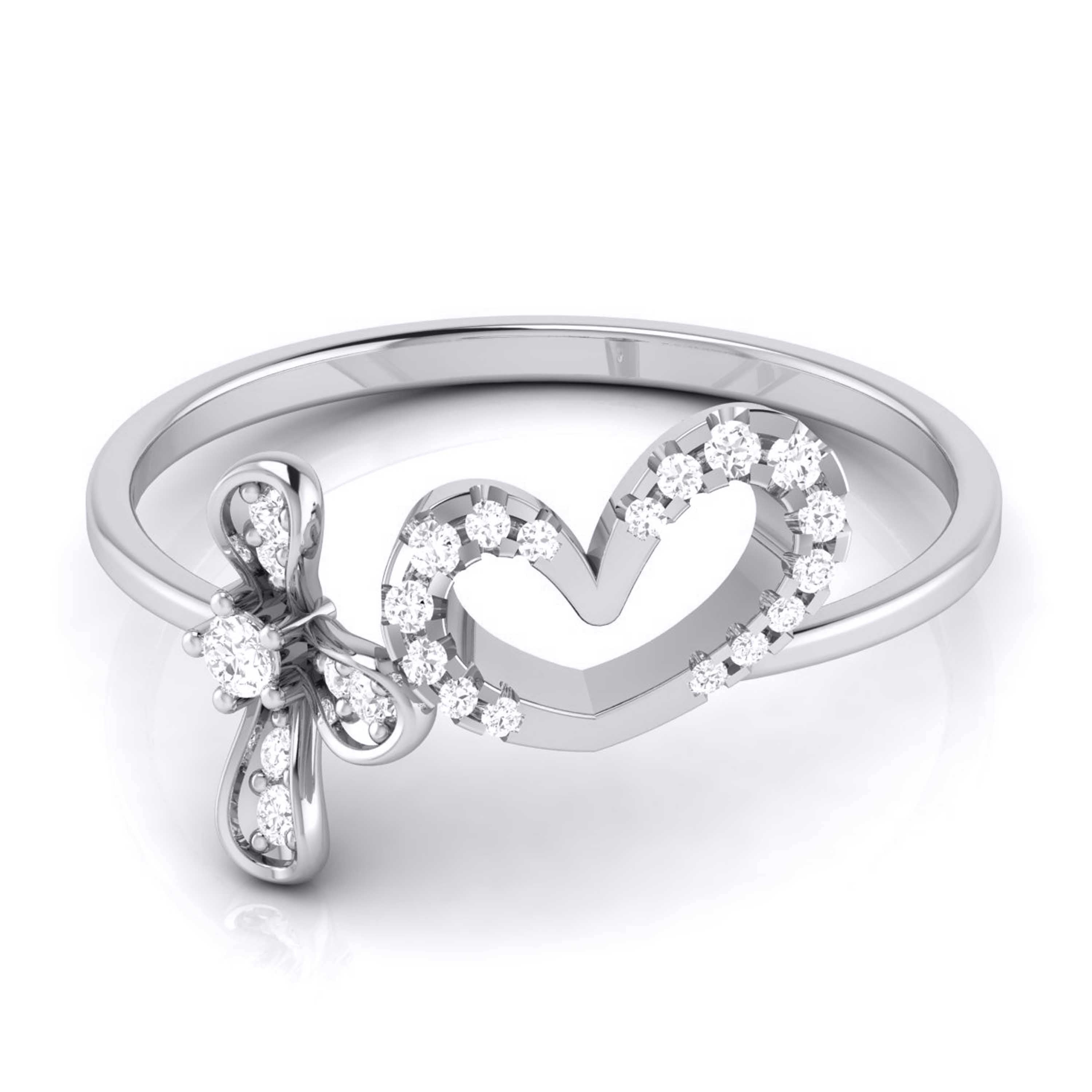Platinum Diamond Ring for Women JL PT LR 134   Jewelove.US