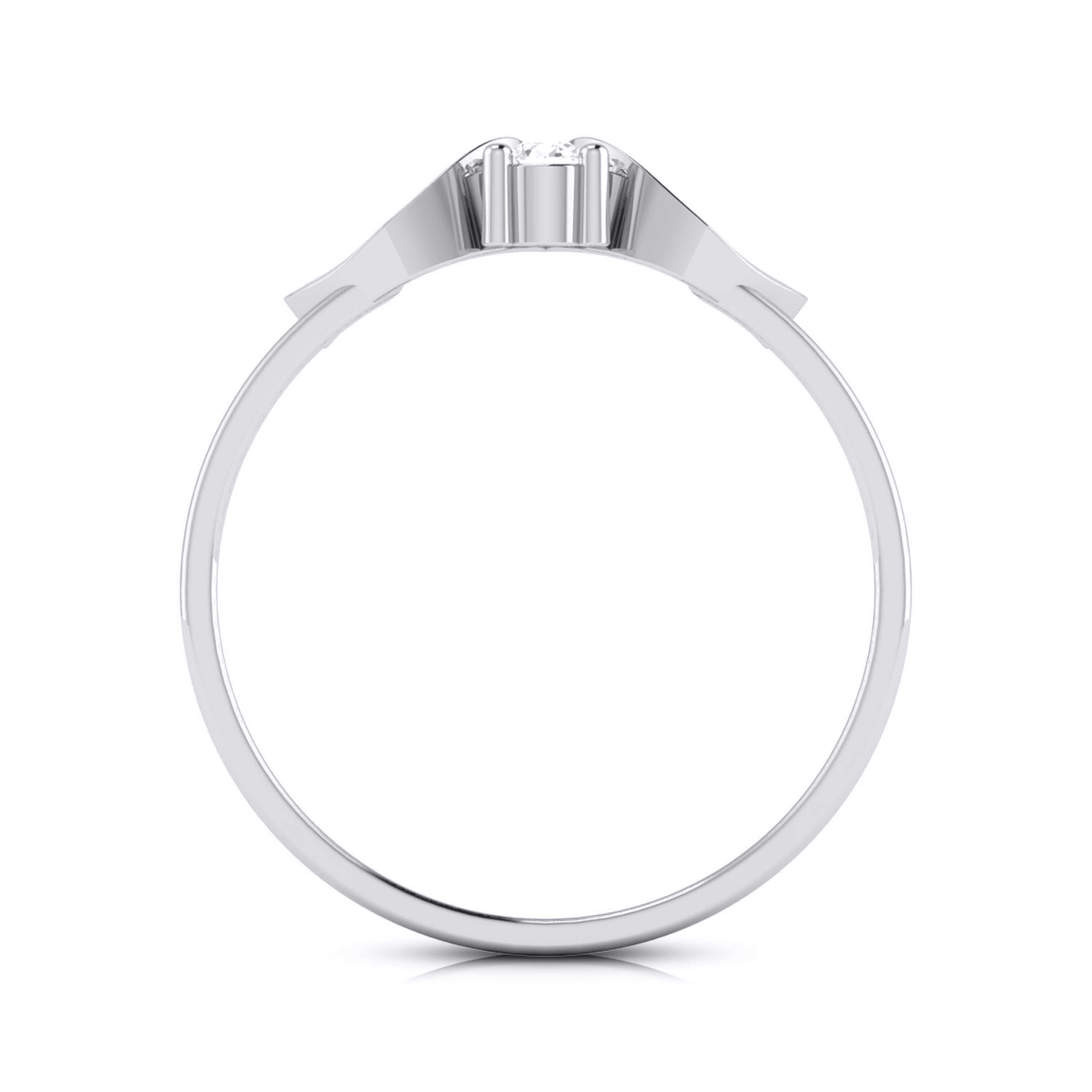 Single Diamond Platinum Ring for Women JL PT LR 135