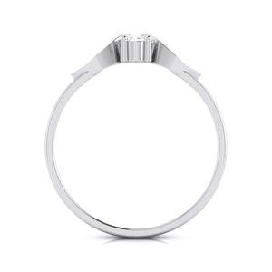 Single Diamond Platinum Ring for Women JL PT LR 135