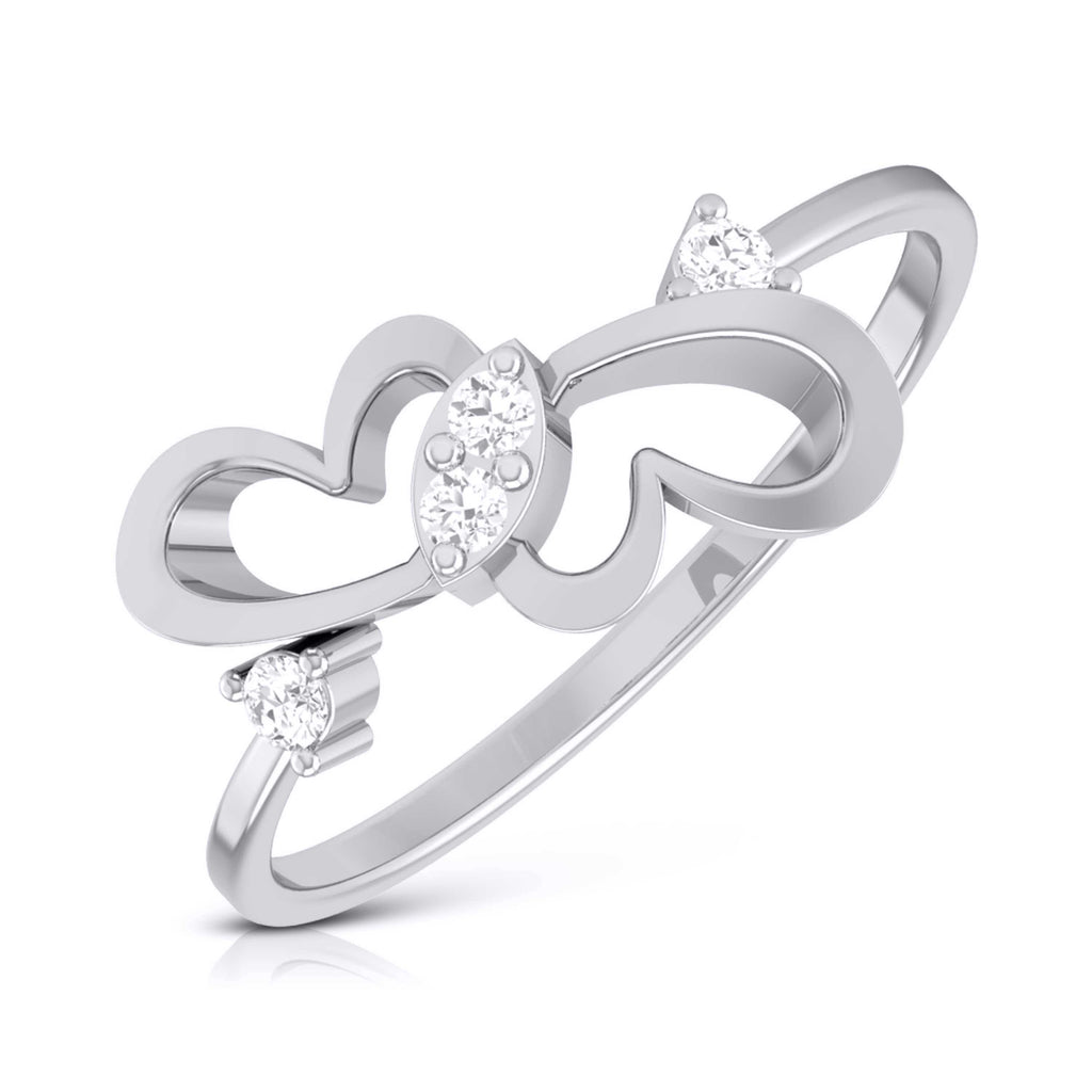 Butterfly Platinum Diamond Ring for Women JL PT LR 136   Jewelove.US