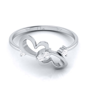 Butterfly Platinum Diamond Ring for Women JL PT LR 136   Jewelove.US