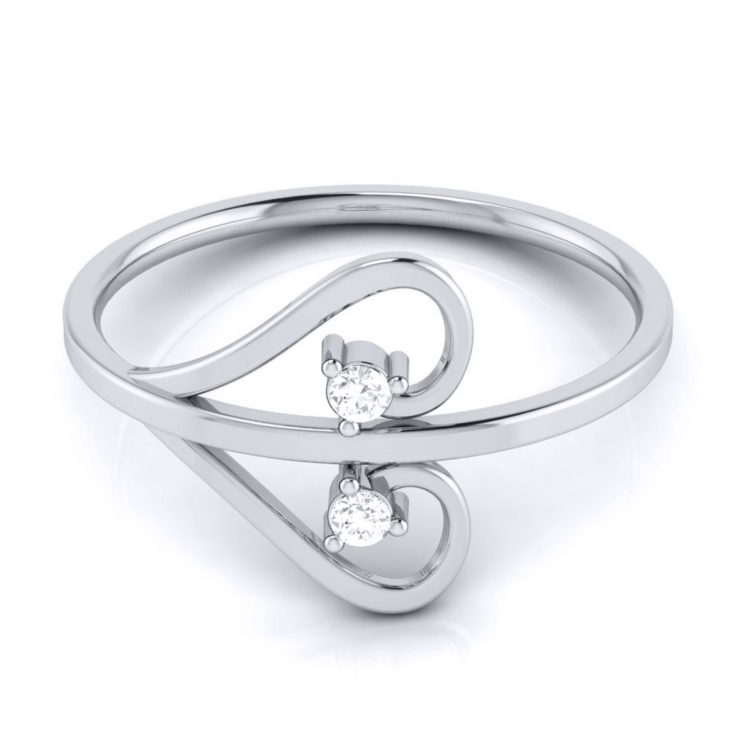 Platinum Diamond Heart Ring for Women JL PT LR 138