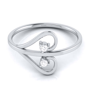 Platinum Diamond Heart Ring for Women JL PT LR 138   Jewelove.US