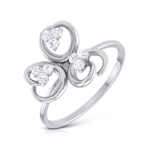 9 Diamond Platinum Ring for Women JL PT LR 13   Jewelove.US