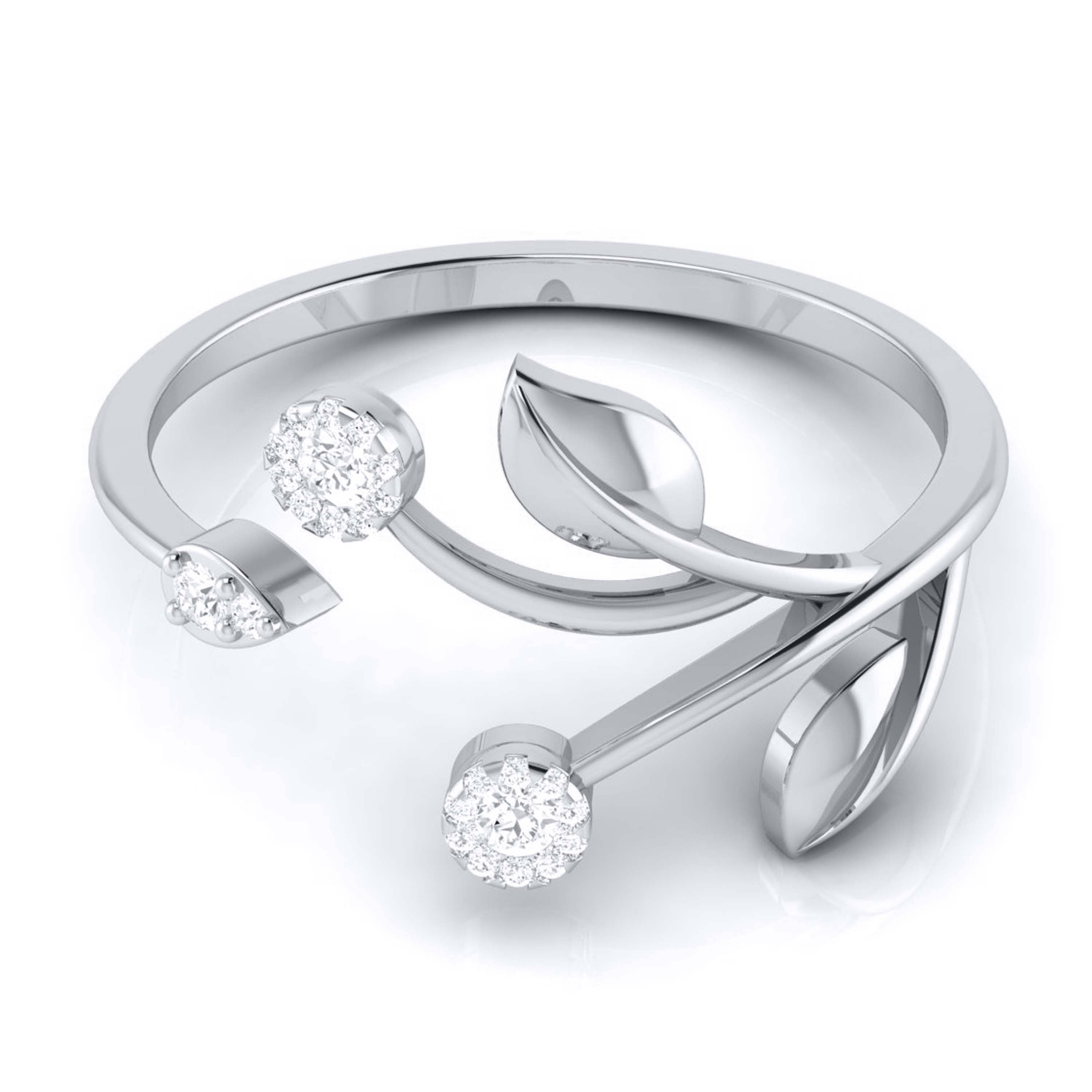 Platinum Diamond Ring for Women JL PT LR 140   Jewelove.US