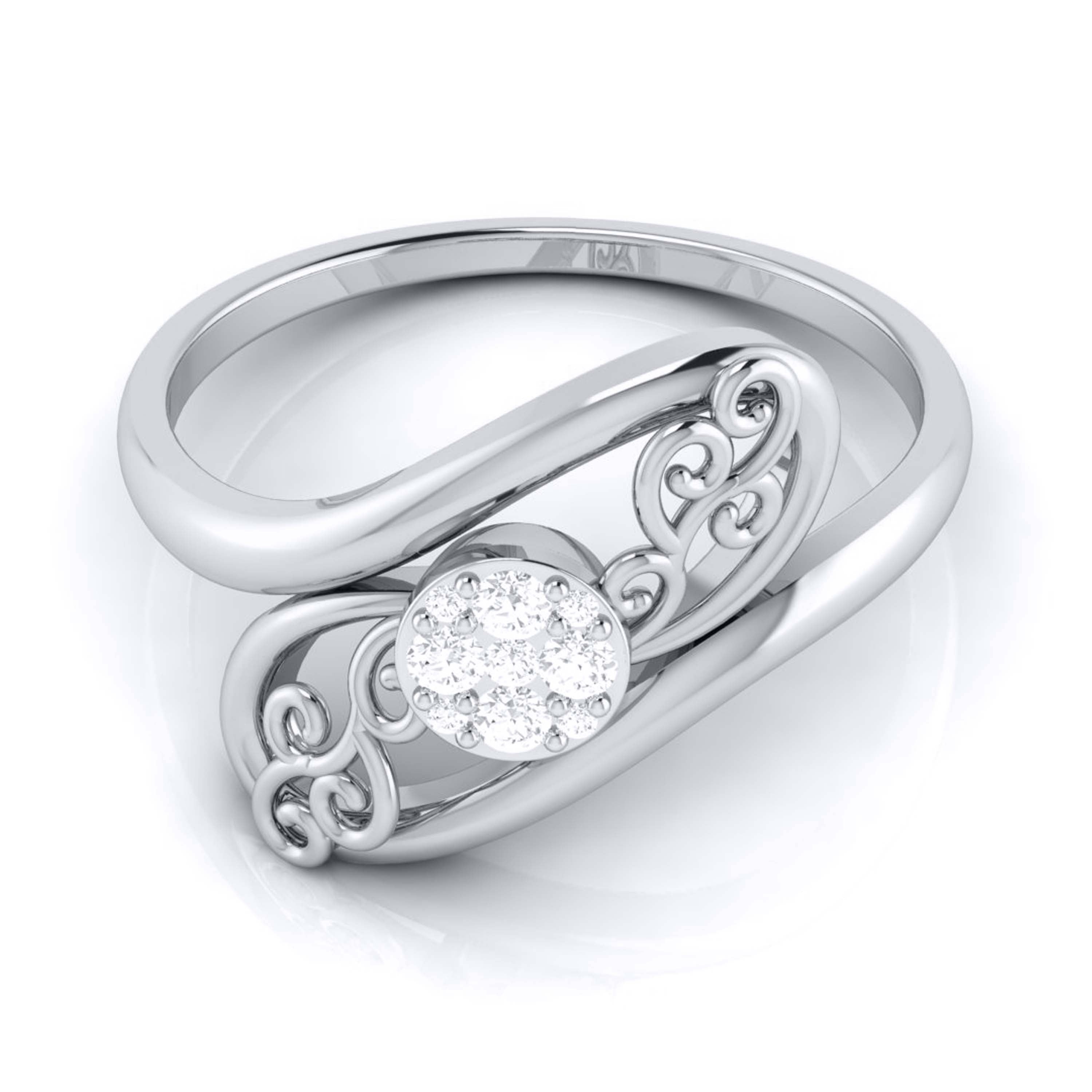 Platinum Diamond Ring for Women JL PT LR 145   Jewelove.US