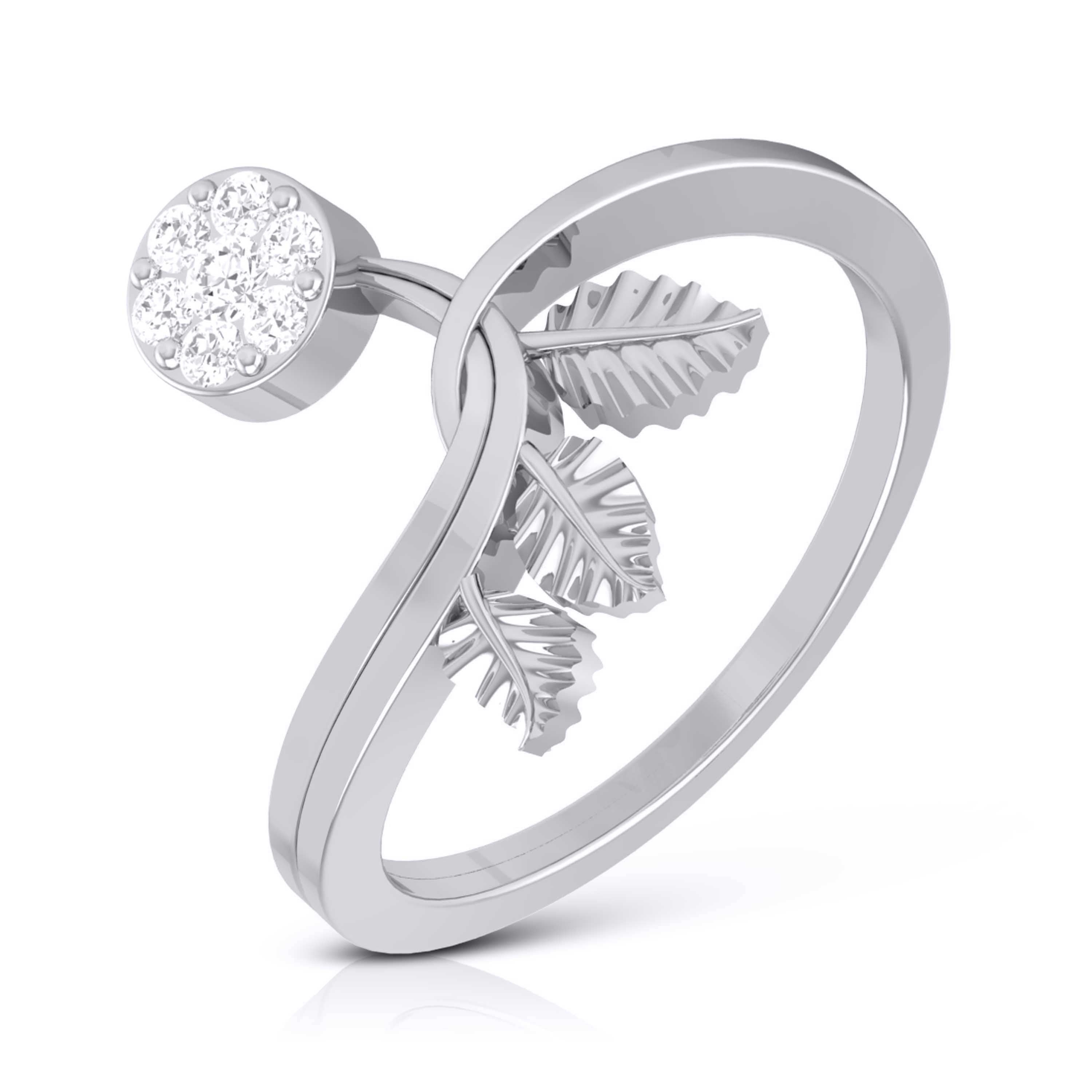 Platinum Diamond Ring for Women JL PT LR 147