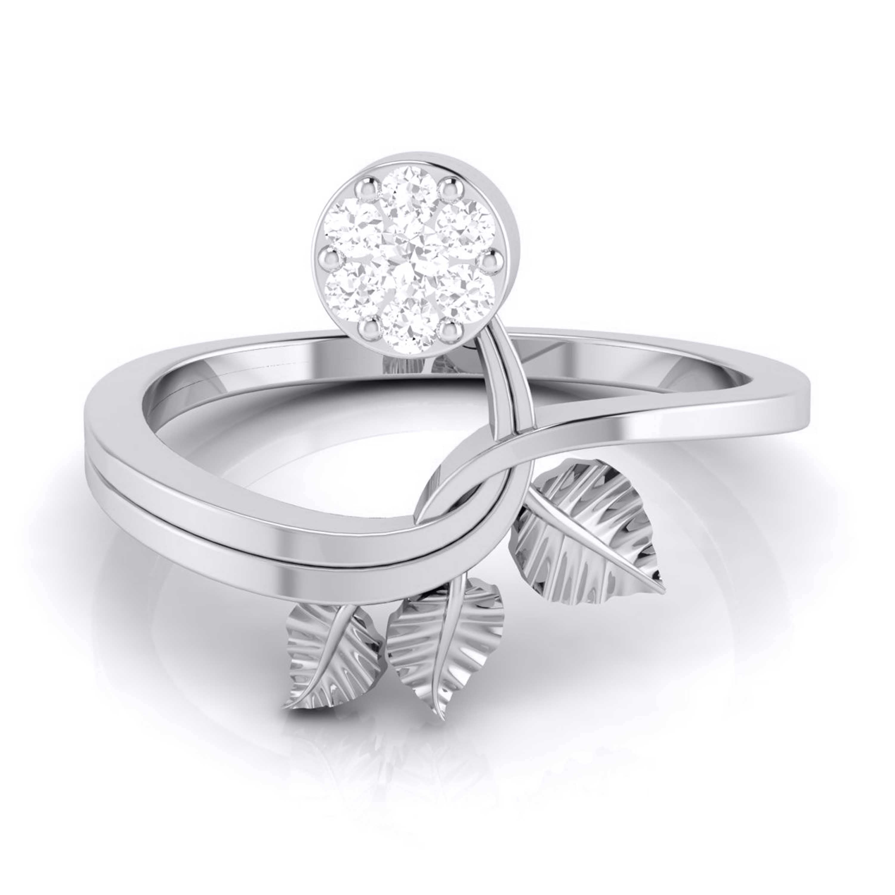 Platinum Diamond Ring for Women JL PT LR 147   Jewelove.US