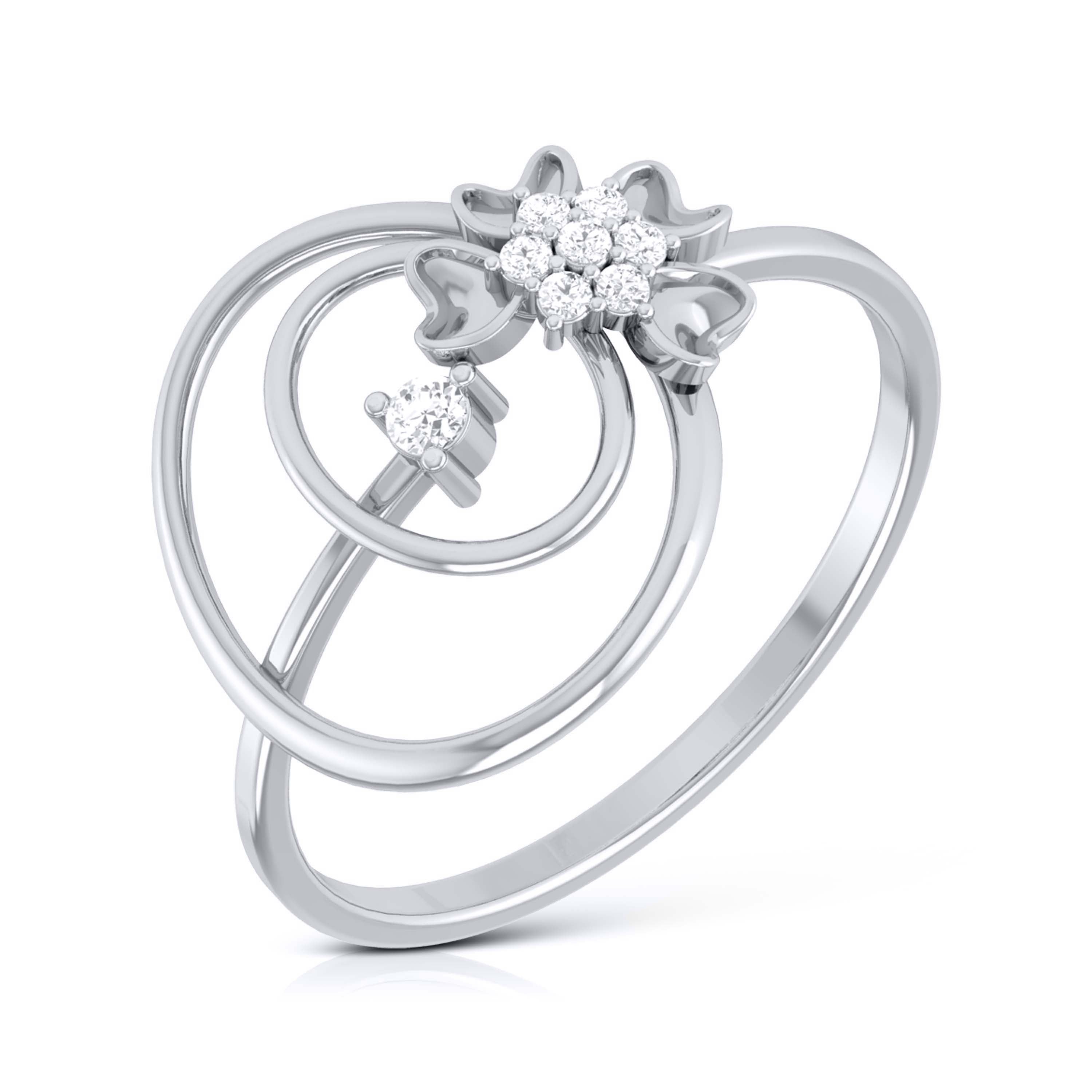 Platinum Diamond Ring for Women JL PT LR 14