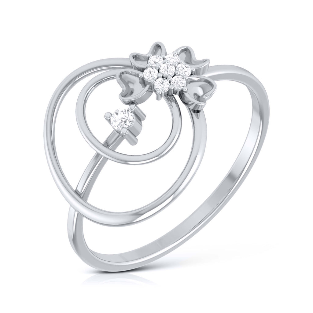 Platinum Diamond Ring for Women JL PT LR 14   Jewelove.US