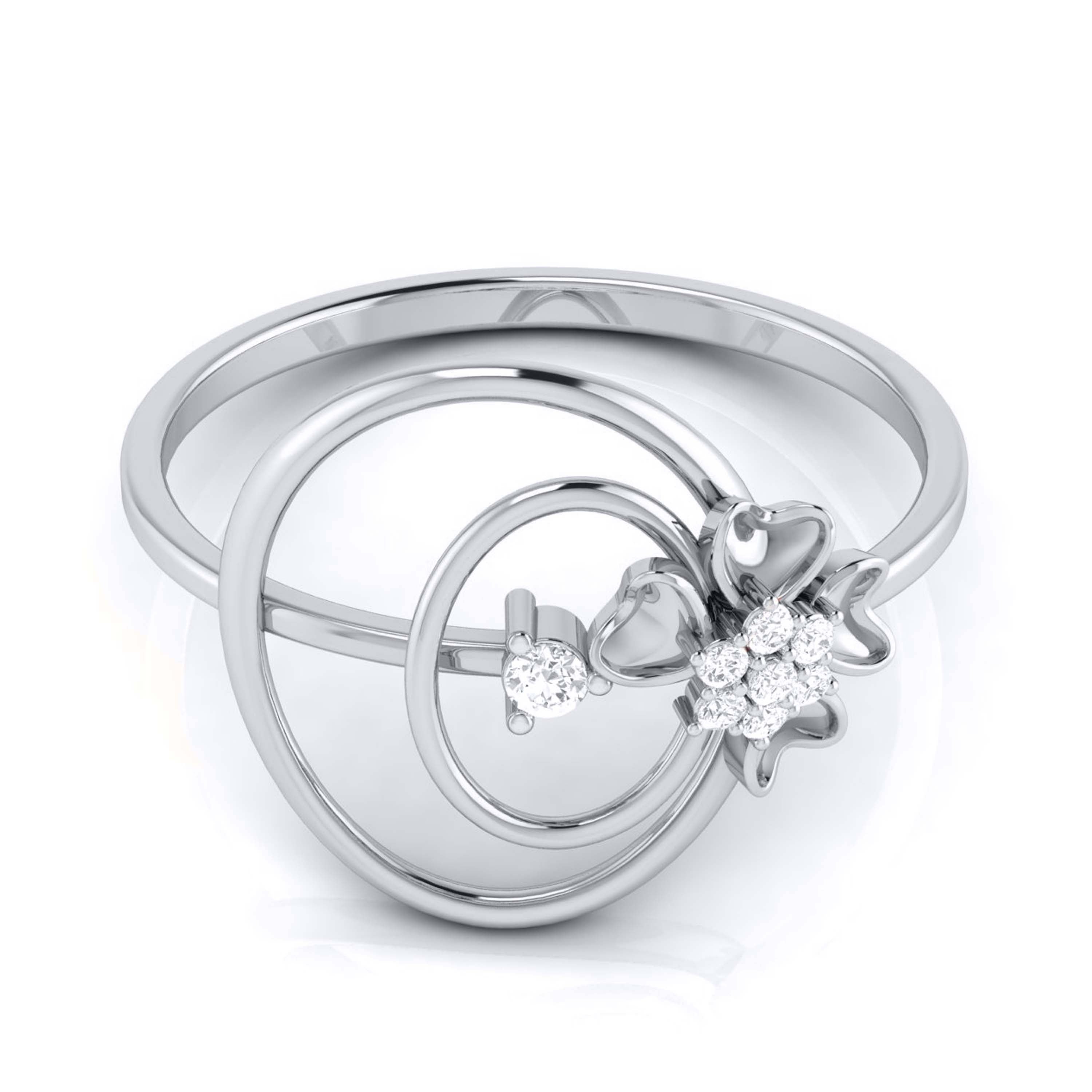 Platinum Diamond Ring for Women JL PT LR 14