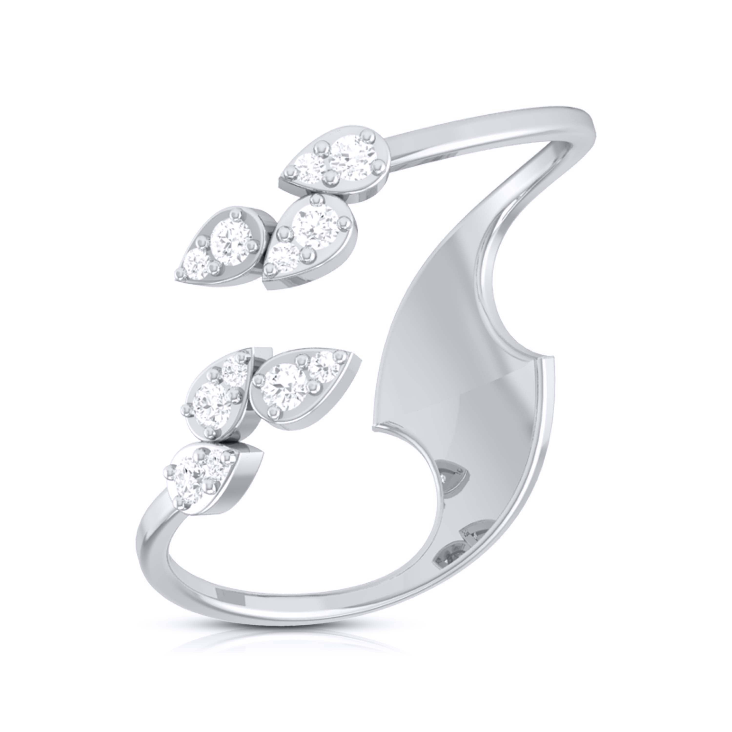 Platinum Diamond Ring for Women JL PT LR 150