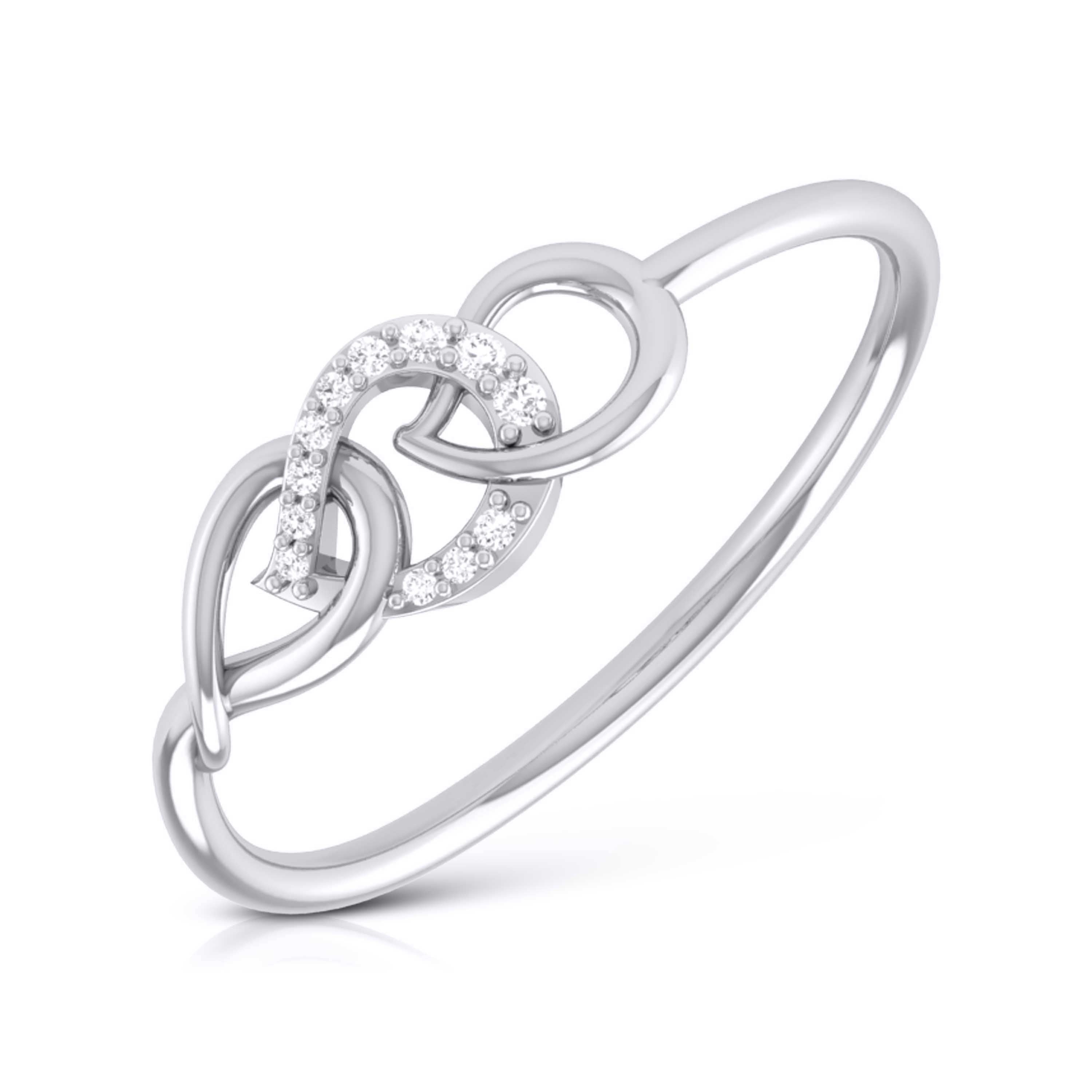 Platinum Diamond Ring for Women JL PT LR 15