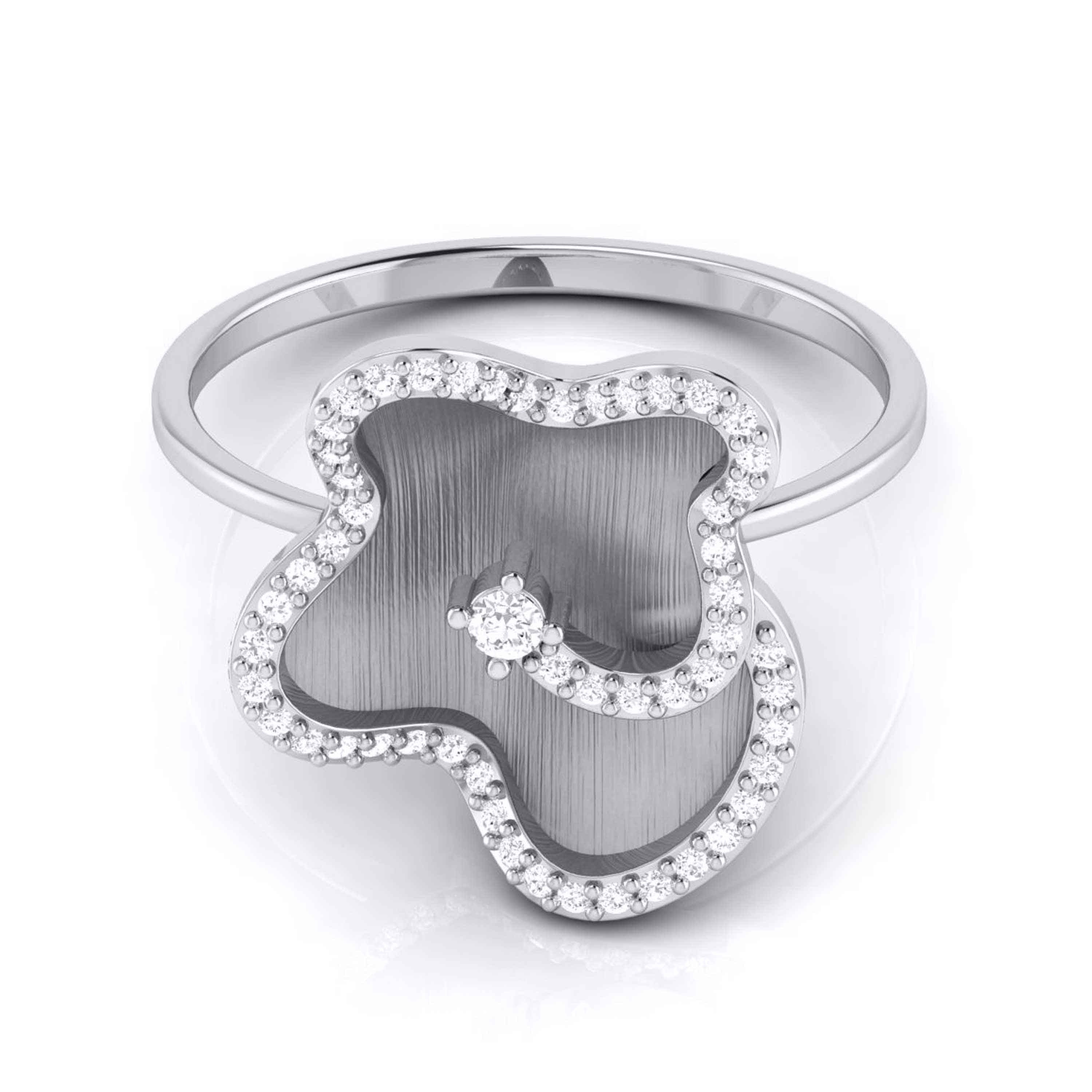 Platinum Diamond Ring for Women JL PT LR 16