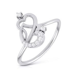 Platinum Diamond Ring for Women JL PT LR 18