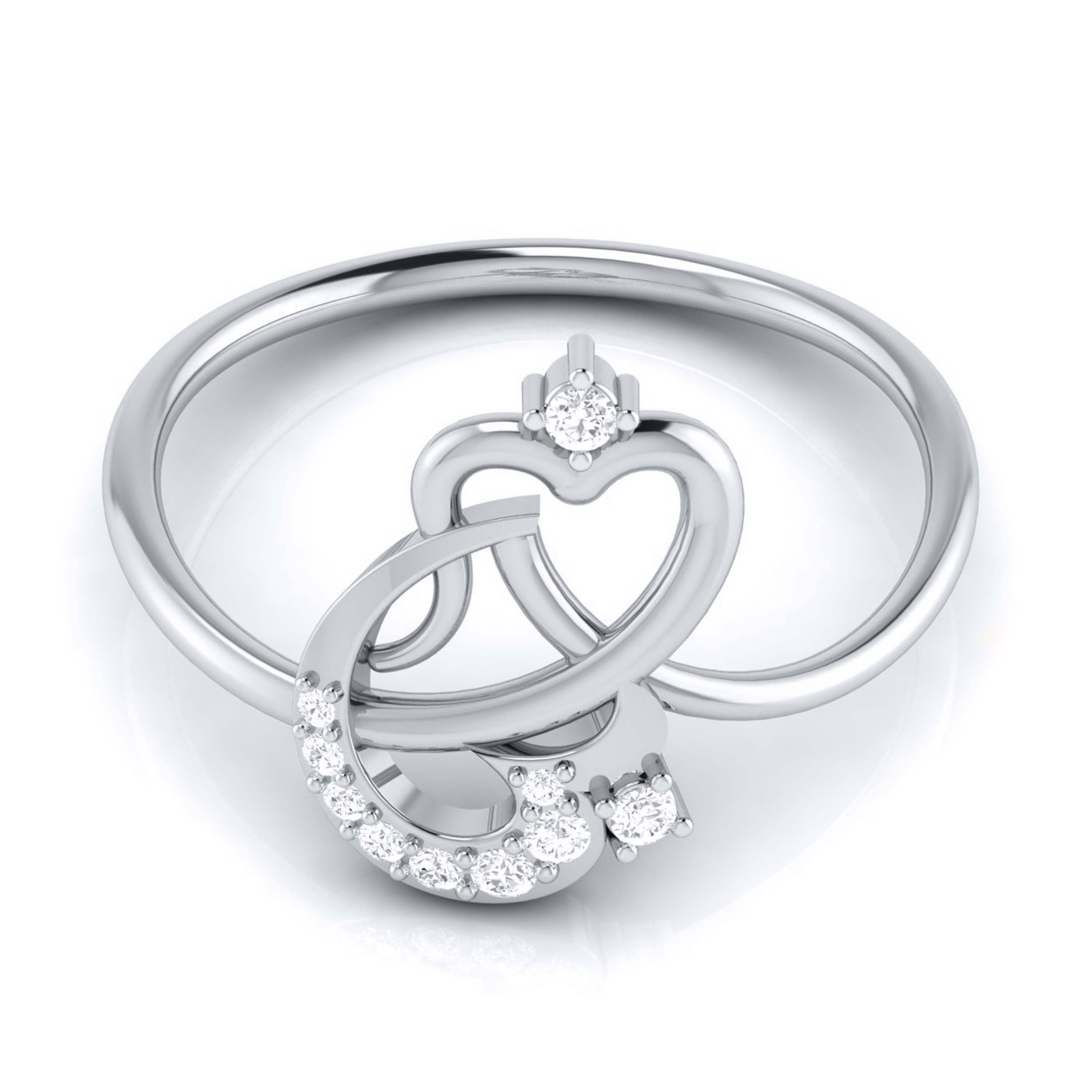 Platinum Diamond Ring for Women JL PT LR 18   Jewelove.US