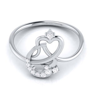 Platinum Diamond Ring for Women JL PT LR 18