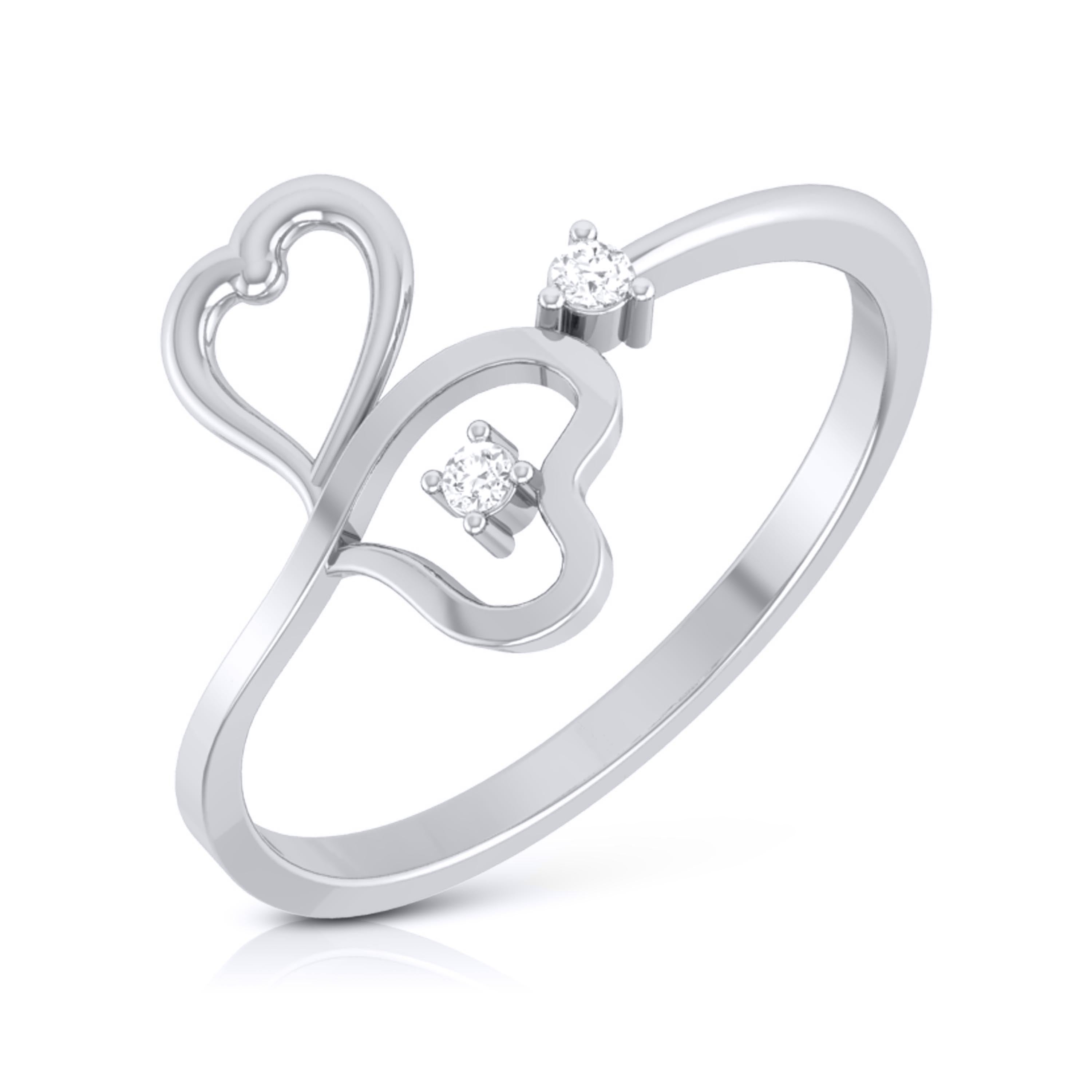 Platinum Diamond Ring for Women JL PT LR 19