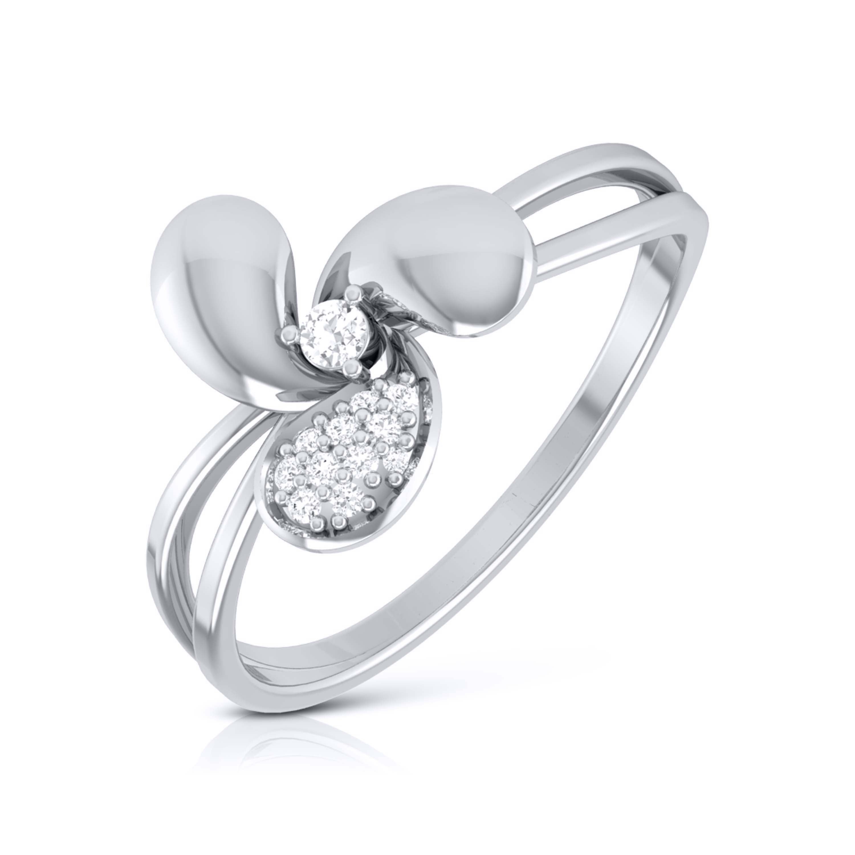 Platinum Diamond Ring for Women JL PT LR 24