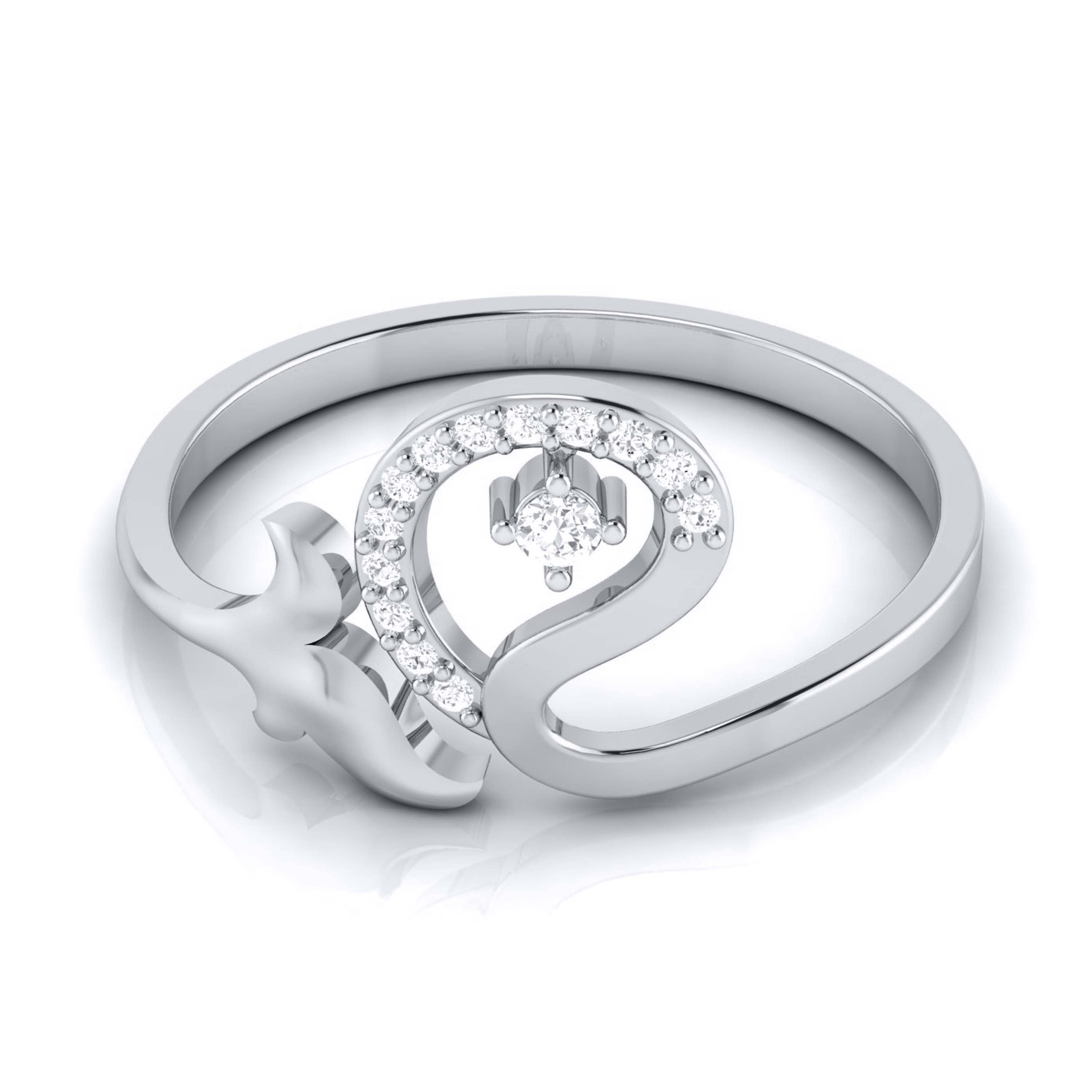 Platinum Diamond Ring for Women JL PT LR 25