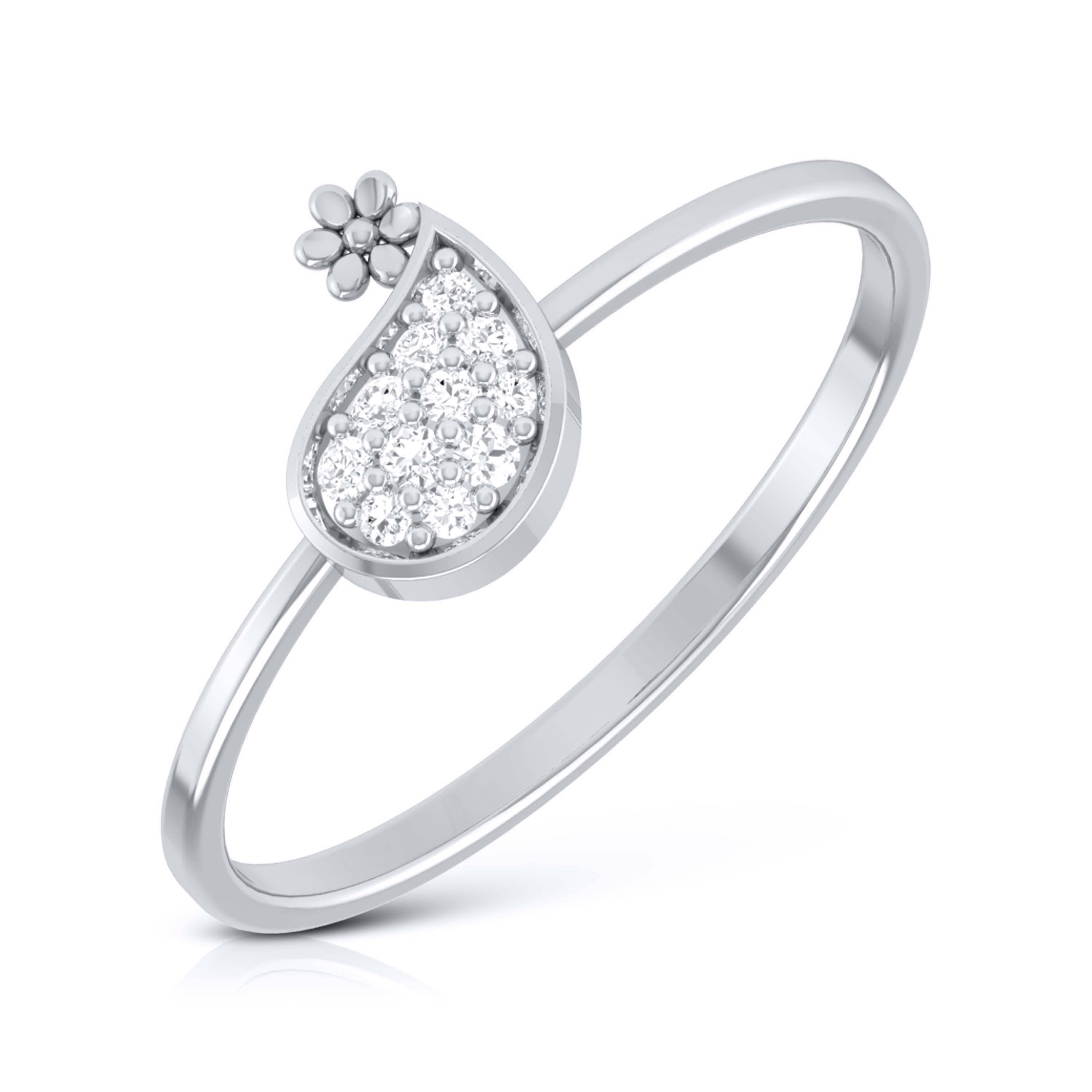 Platinum Diamond Ring for Women JL PT LR 27   Jewelove.US
