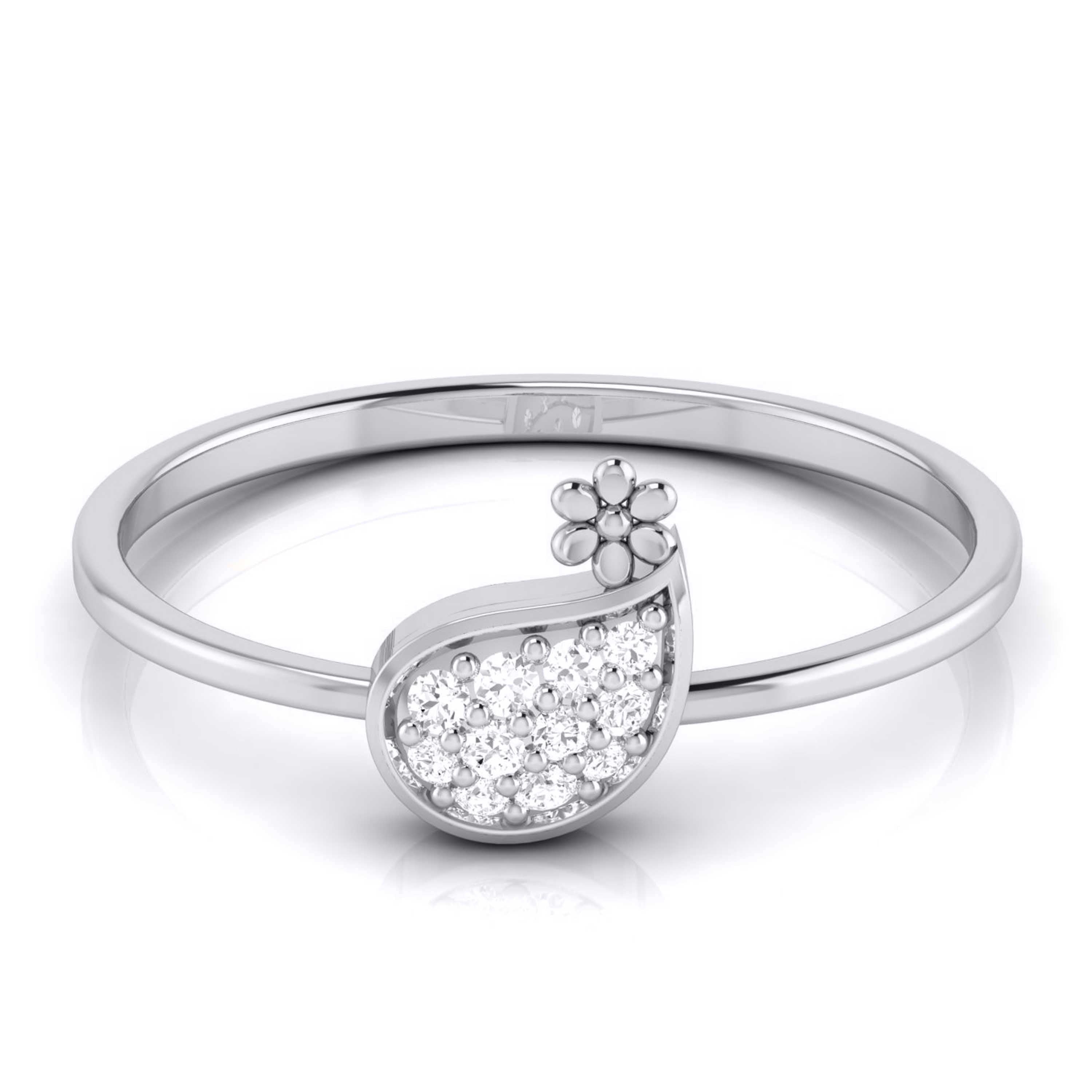 Platinum Diamond Ring for Women JL PT LR 27   Jewelove.US