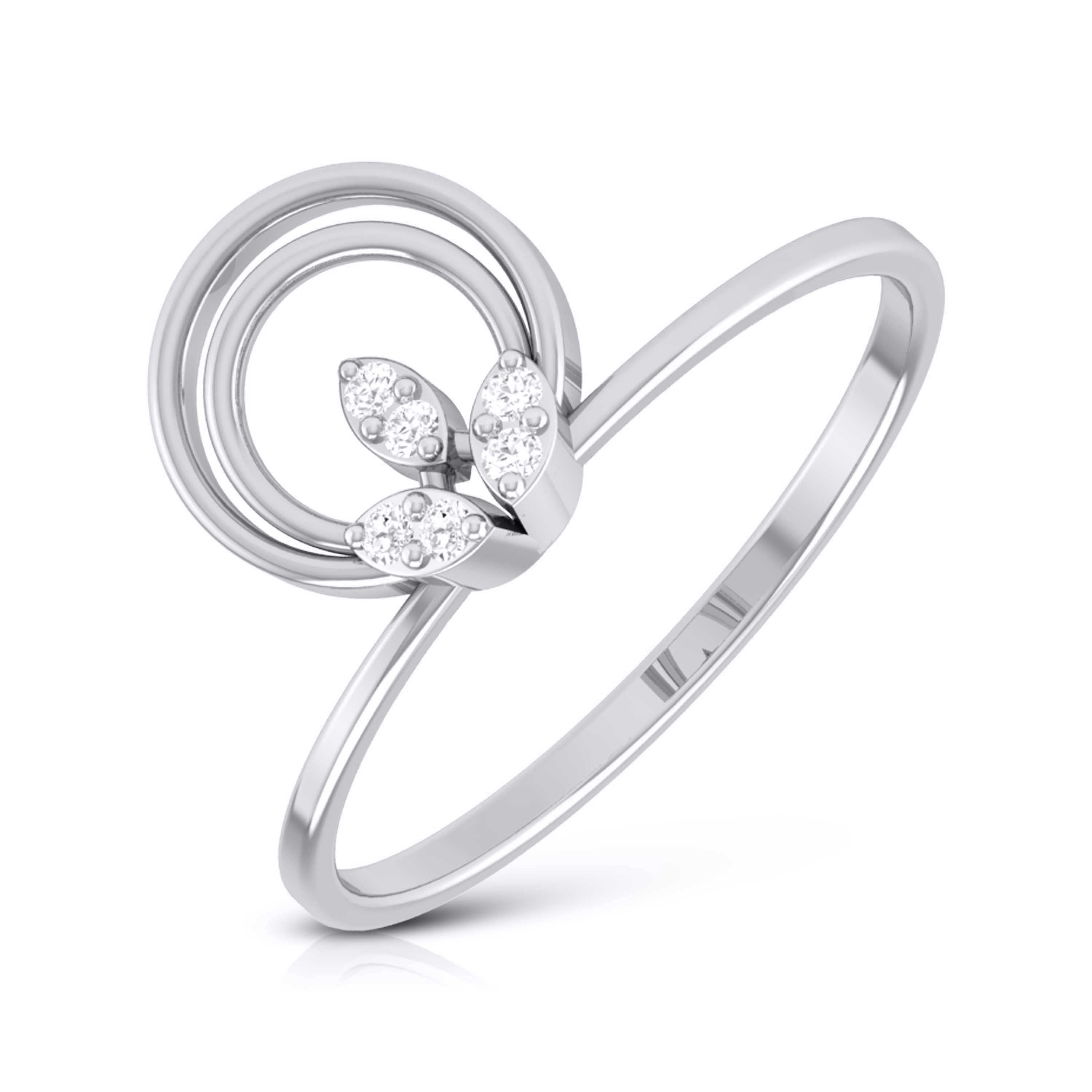 Platinum Diamond Ring for Women JL PT LR 28