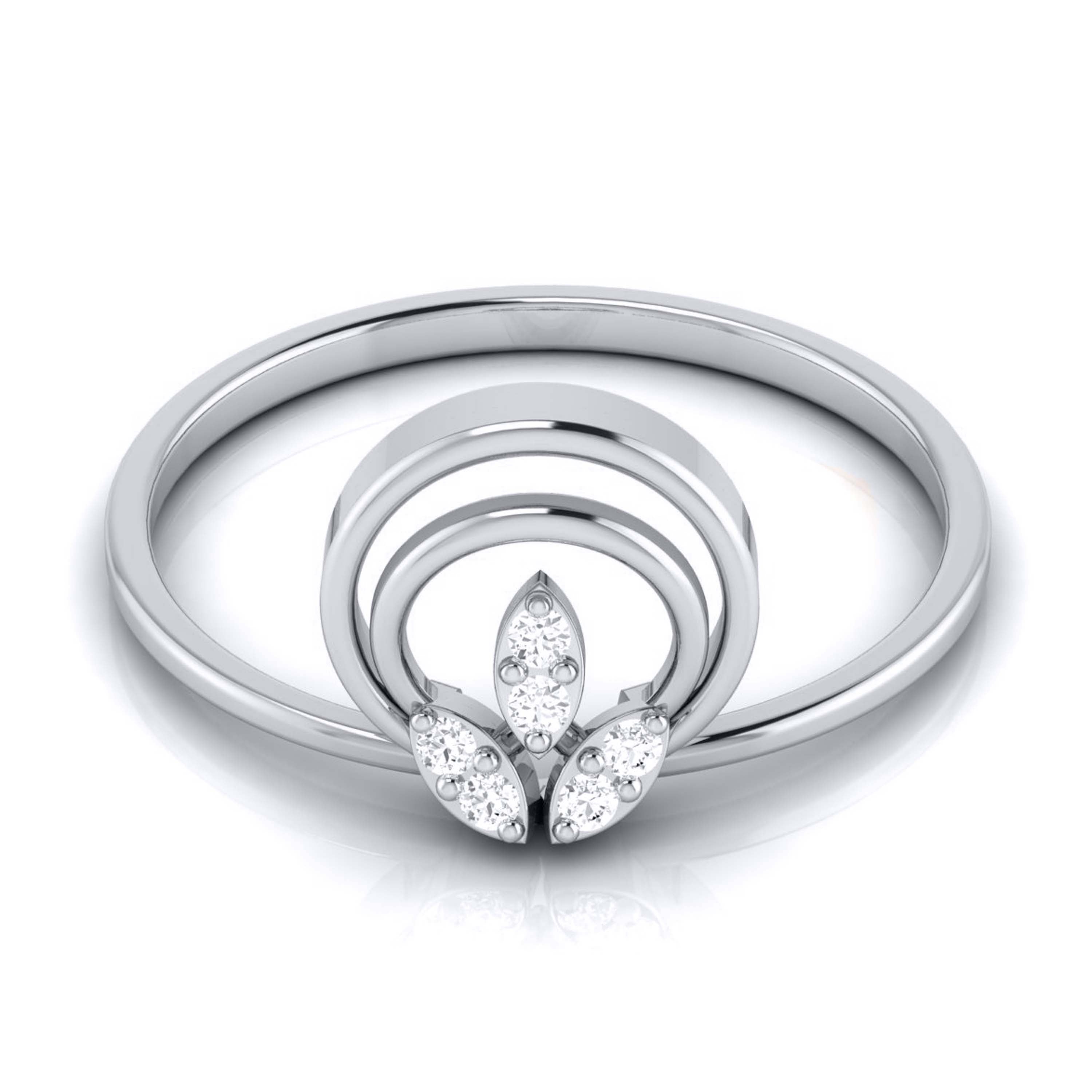 Platinum Diamond Ring for Women JL PT LR 28
