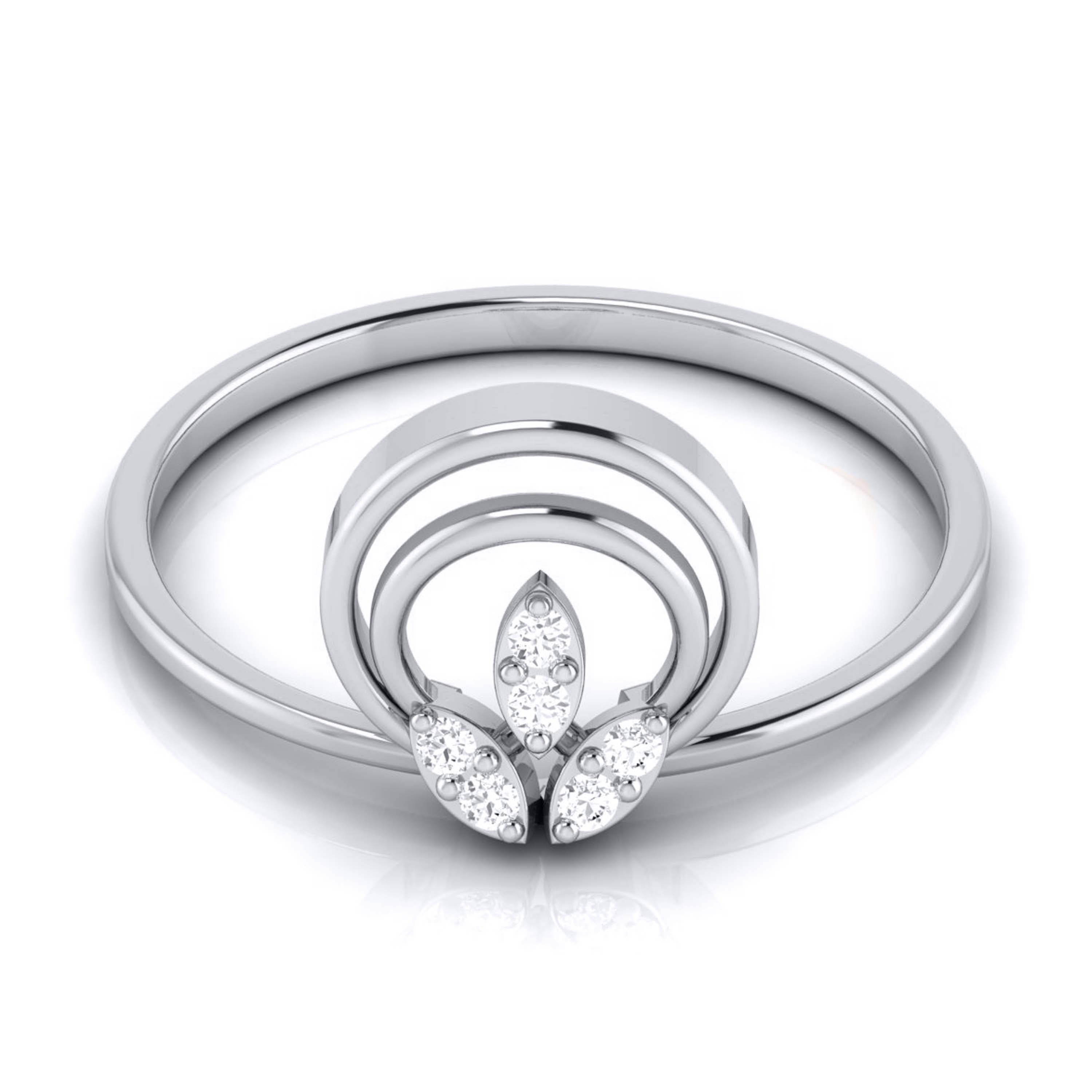Platinum Diamond Ring for Women JL PT LR 28   Jewelove.US