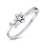 Load image into Gallery viewer, Platinum Single Diamond Flower Ring for Women JL PT LR 29

