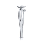 Load image into Gallery viewer, Platinum Single Diamond Flower Ring for Women JL PT LR 29   Jewelove.US
