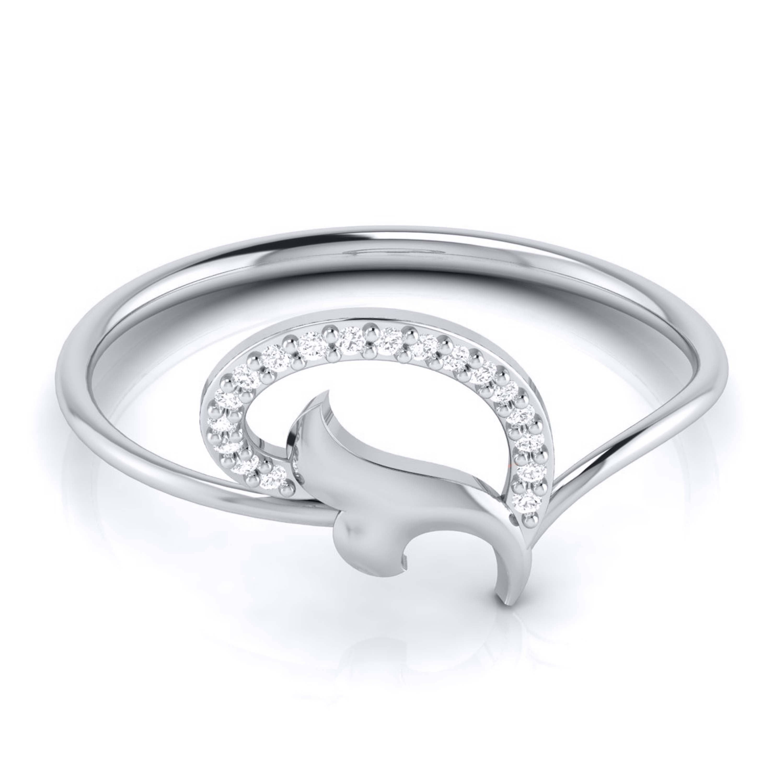 Platinum Diamond Ring for Women JL PT LR 32