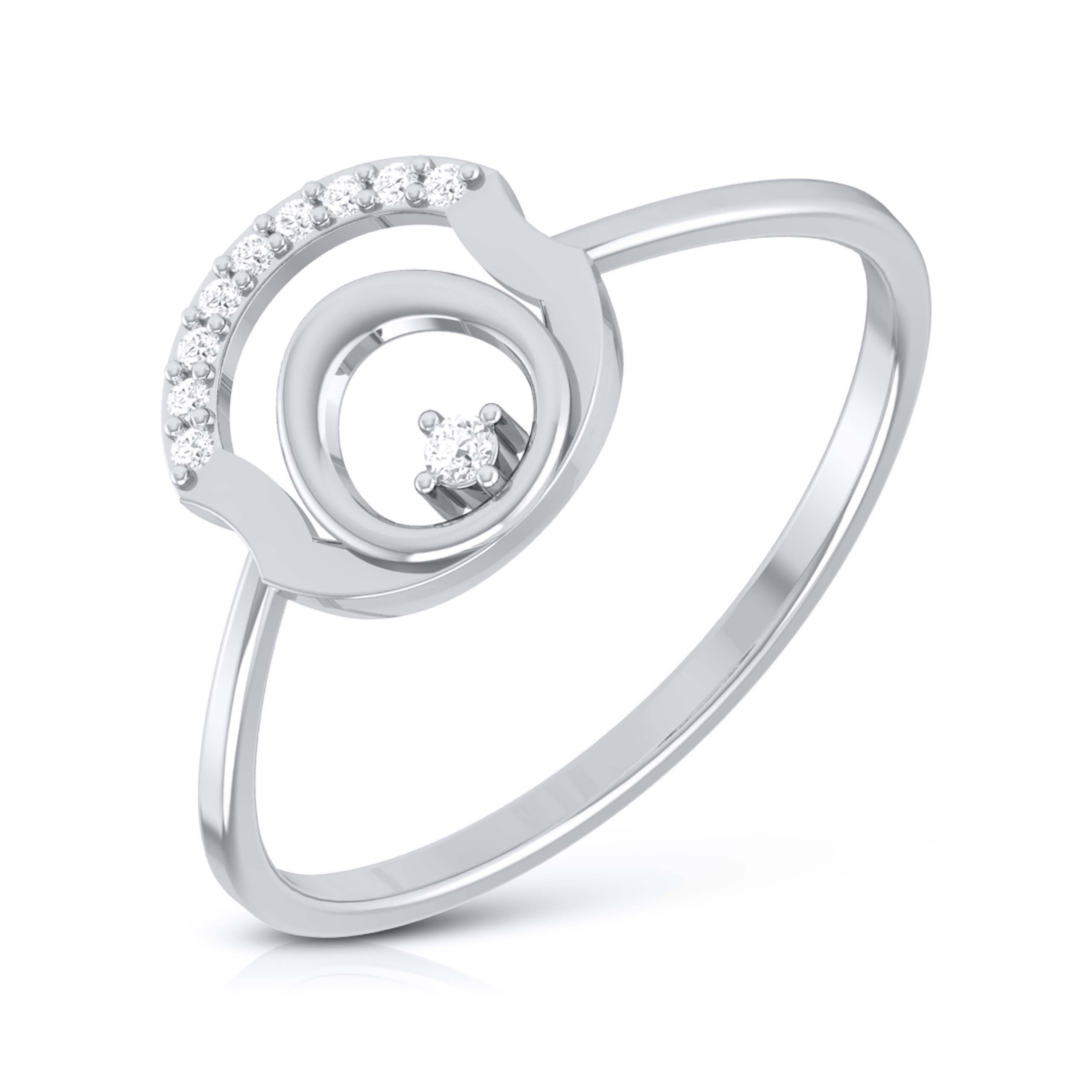 Platinum Diamond Ring for Women JL PT LR 33