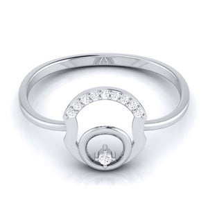 Platinum Diamond Ring for Women JL PT LR 33