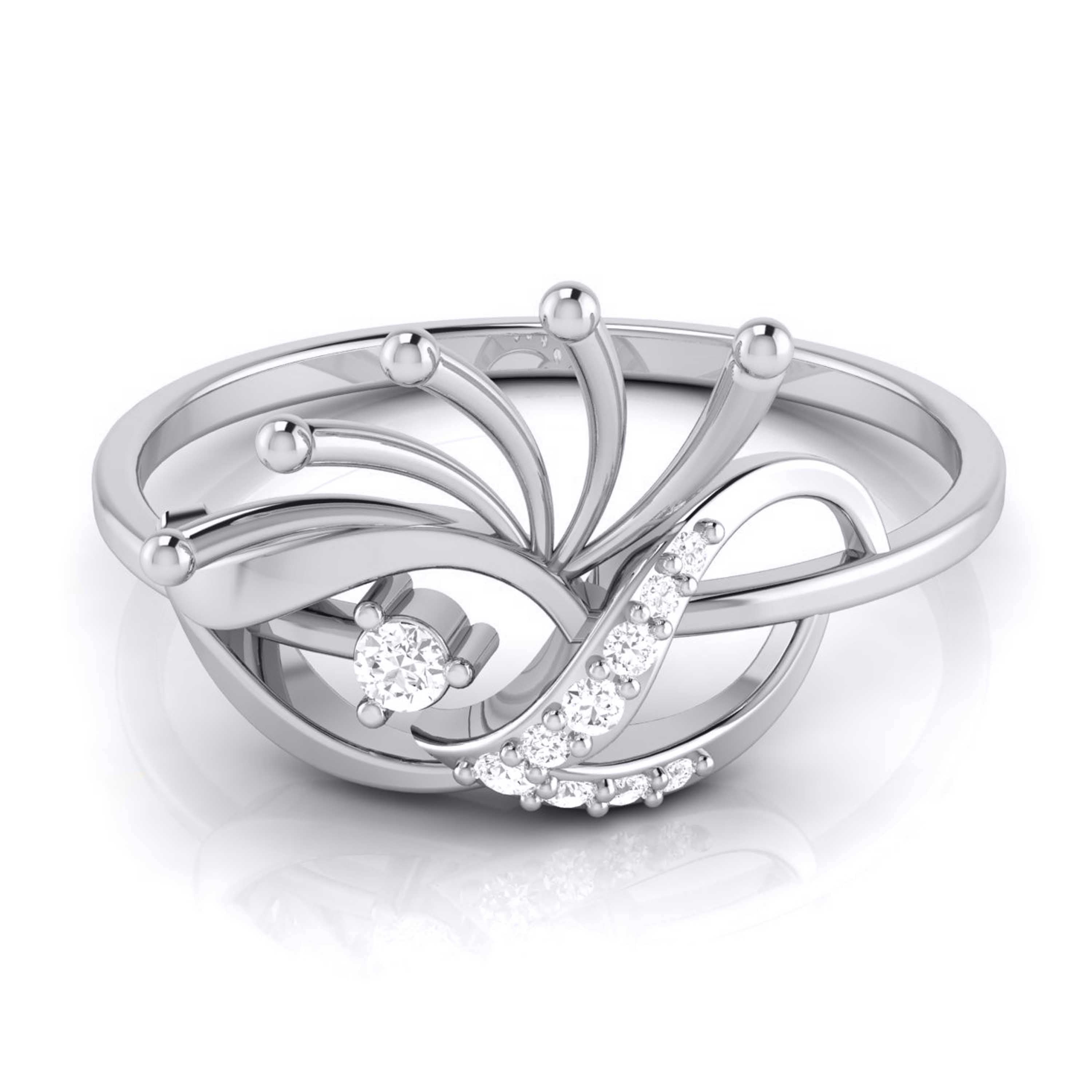 Platinum Diamond Ring for Women JL PT LR 34   Jewelove.US