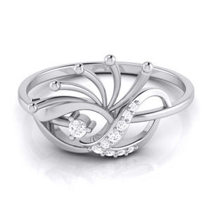 Platinum Diamond Ring for Women JL PT LR 34