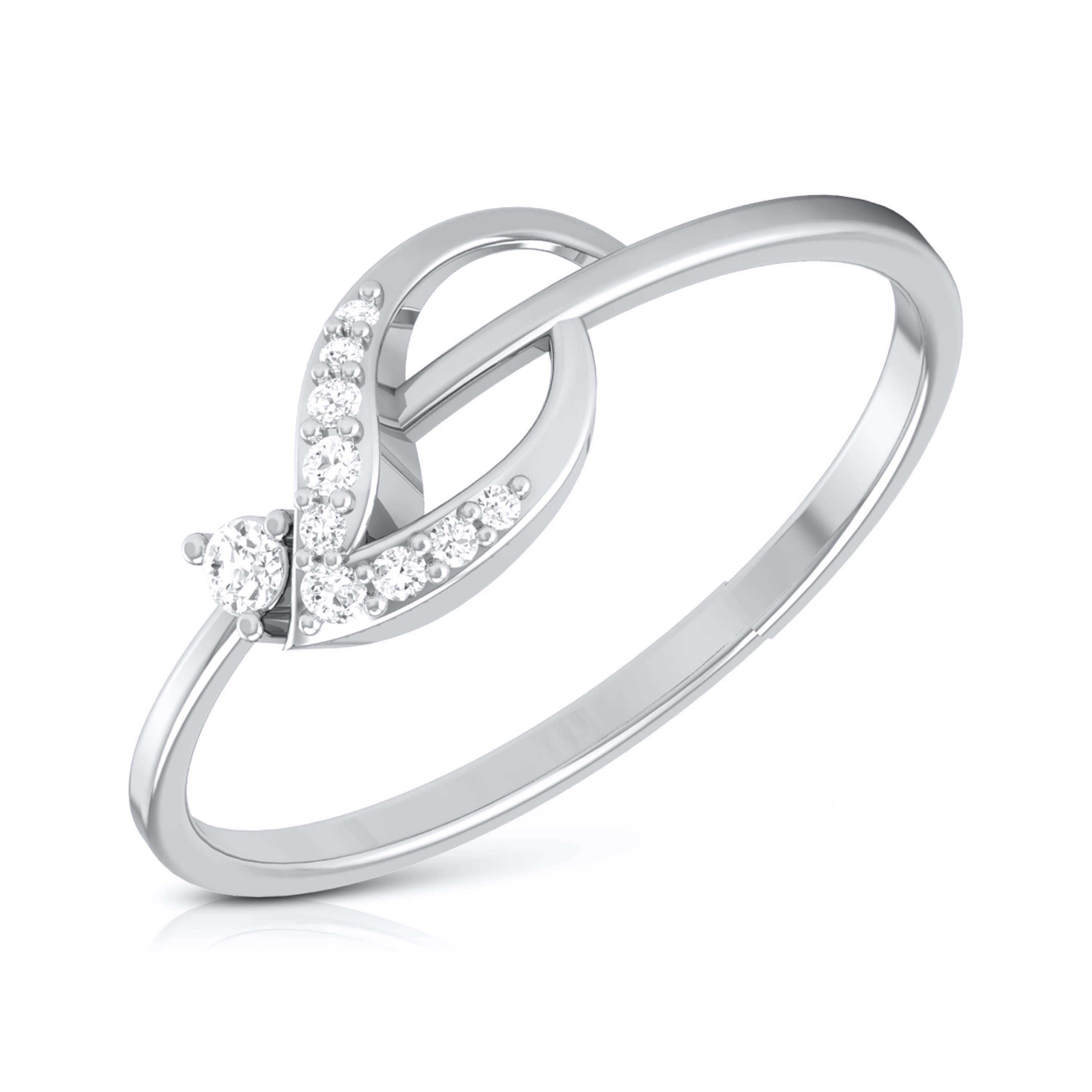 Platinum Diamond Ring for Women JL PT LR 35