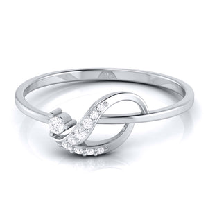 Platinum Diamond Ring for Women JL PT LR 35