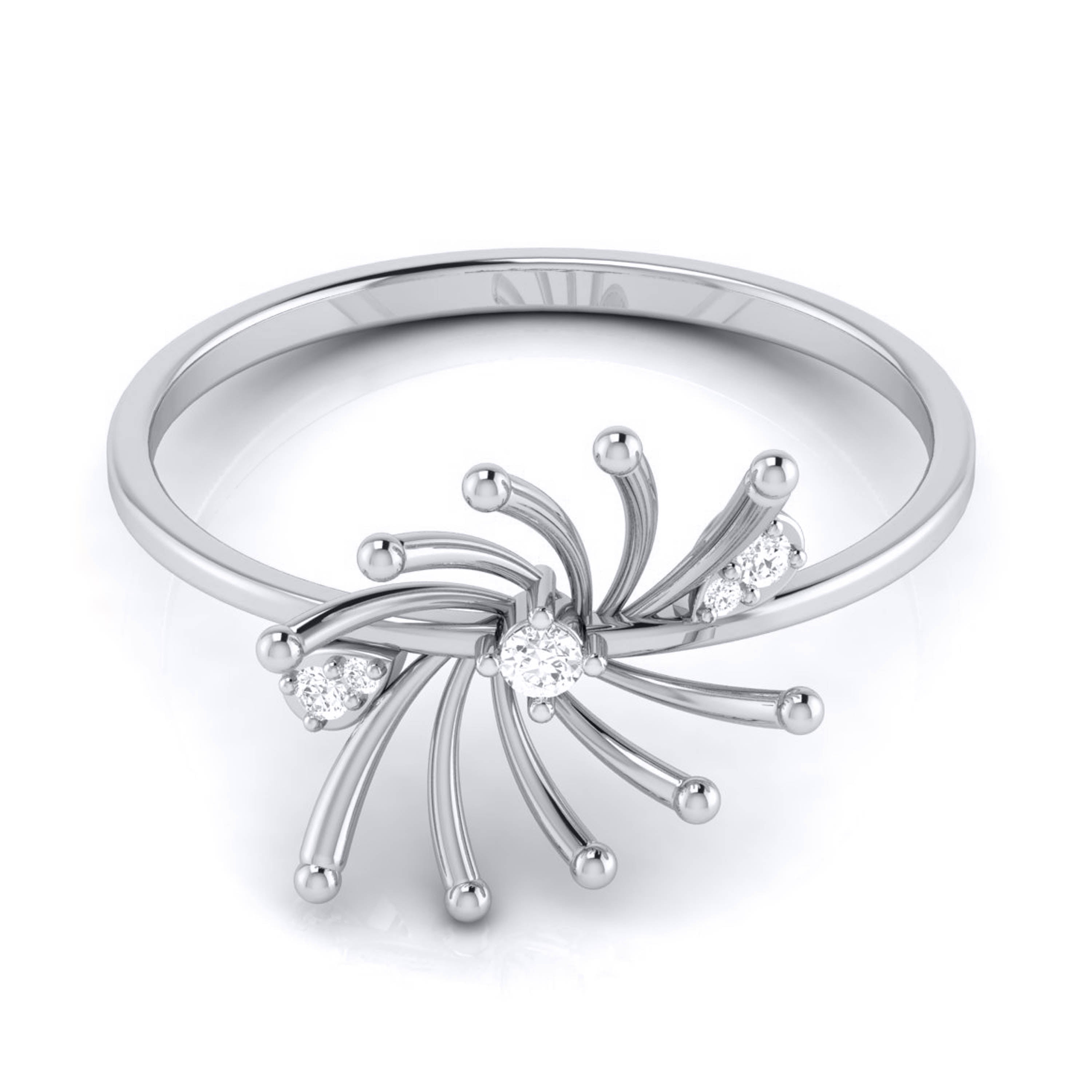 Platinum Diamond Ring for Women JL PT LR 37