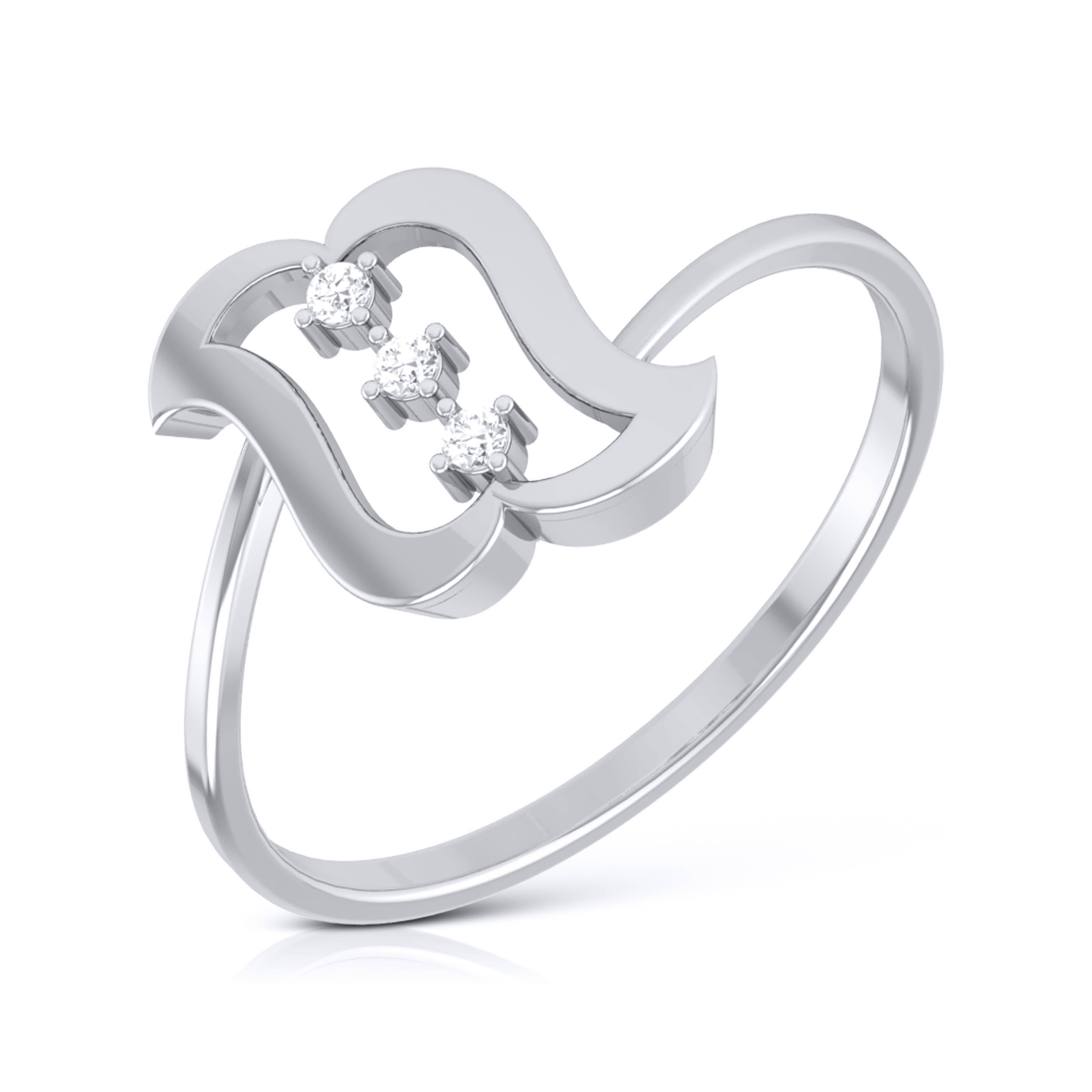 Platinum 3 Diamond Ring for Women JL PT LR 38