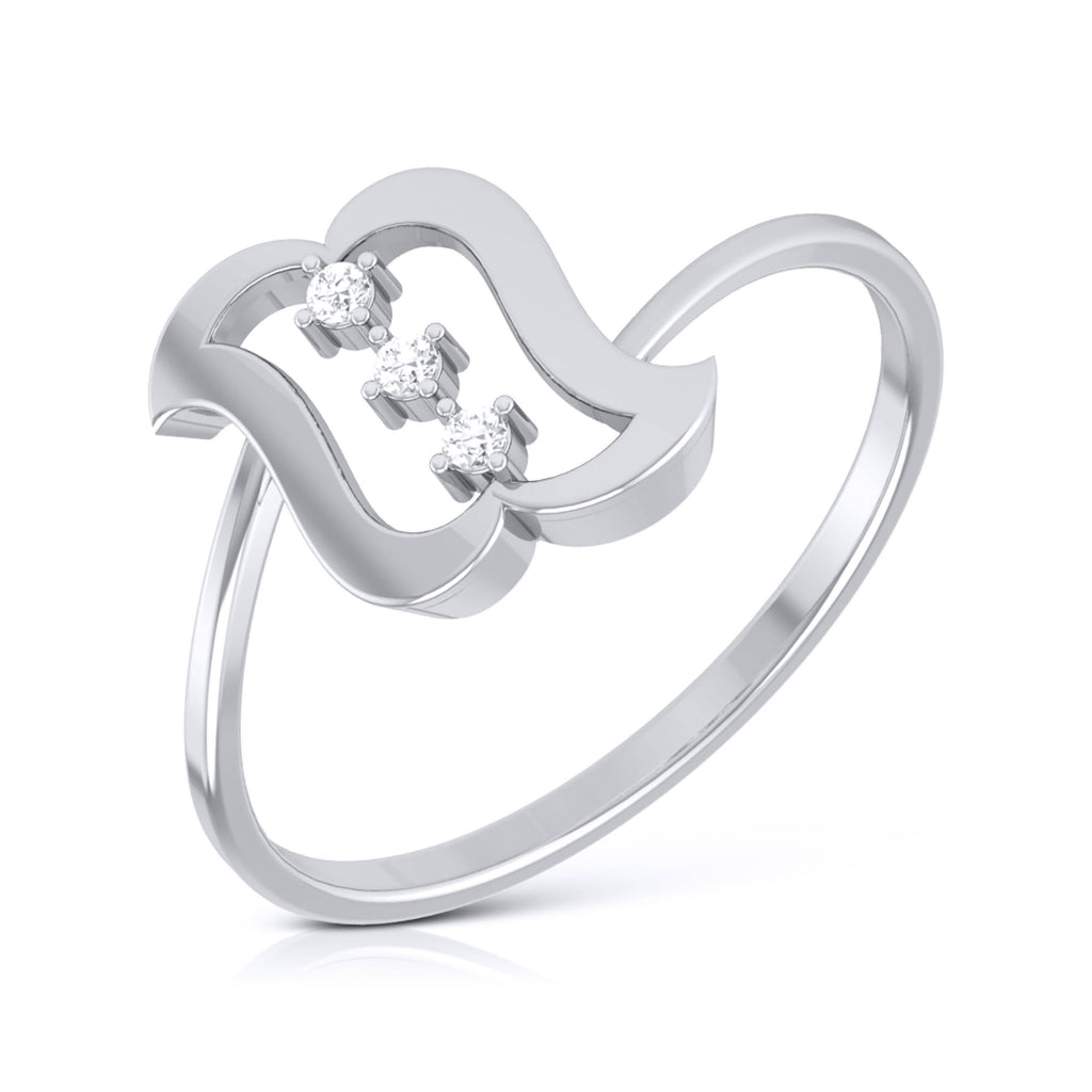 Platinum 3 Diamond Ring for Women JL PT LR 38   Jewelove.US