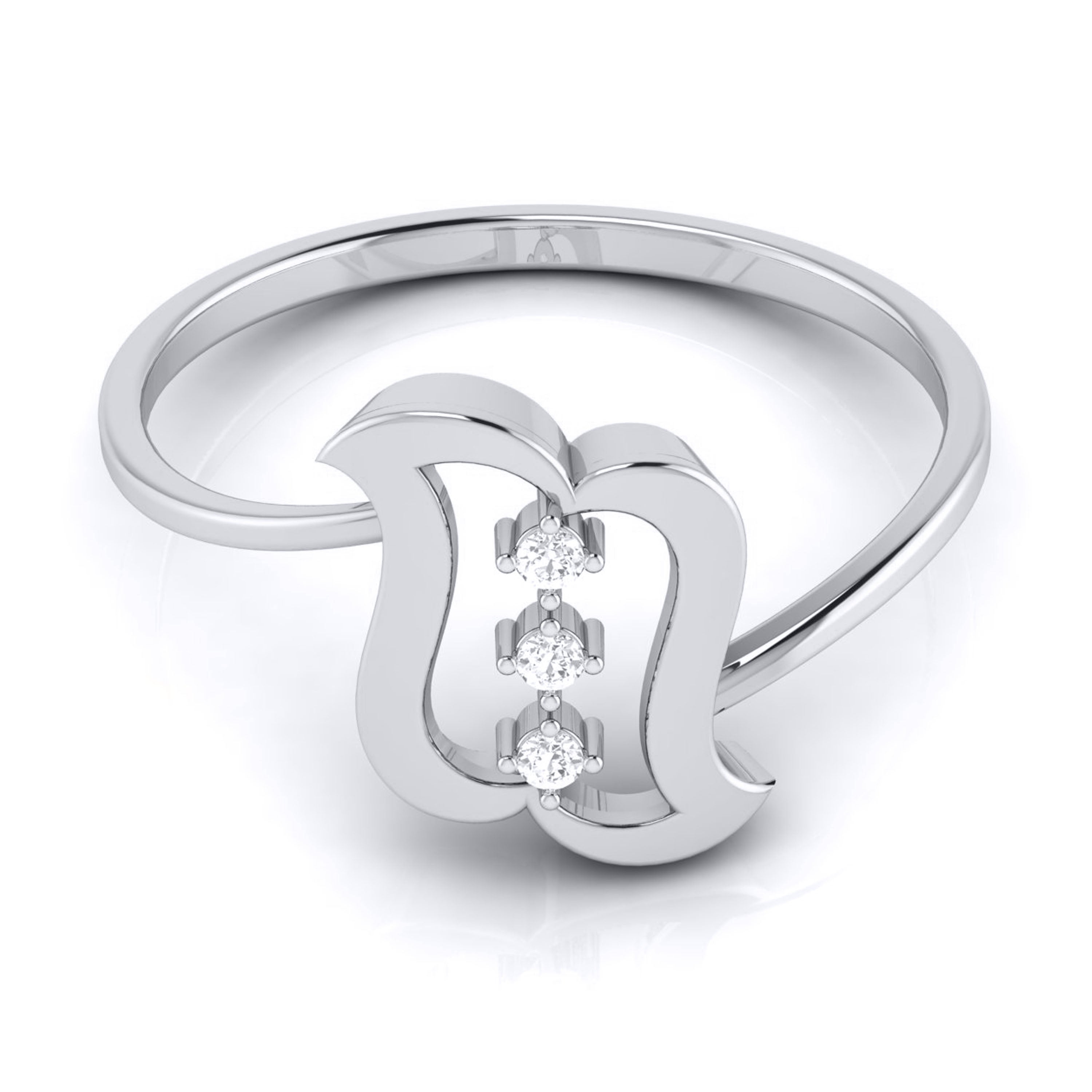 Platinum 3 Diamond Ring for Women JL PT LR 38   Jewelove.US