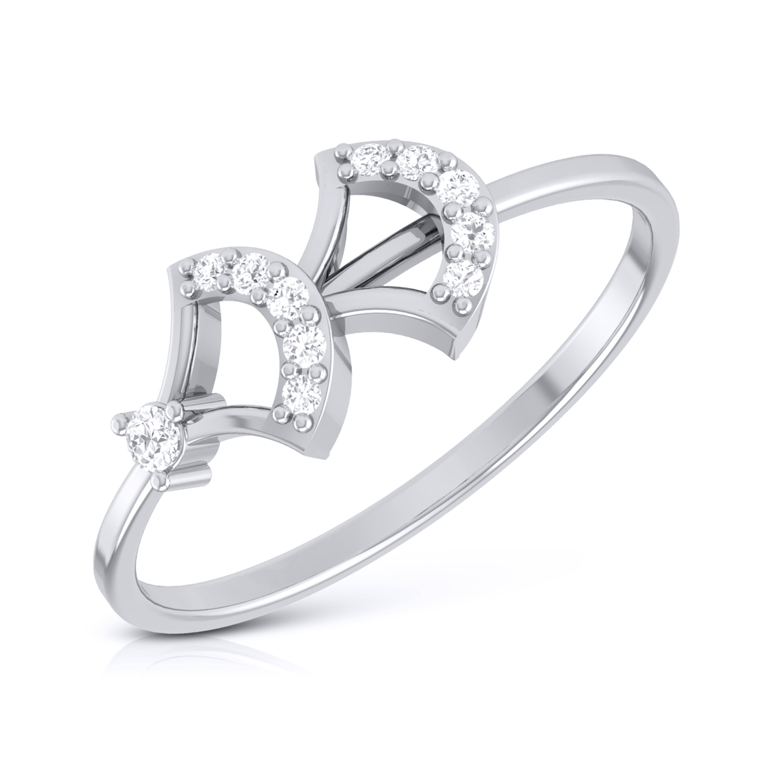 Platinum Diamond Ring for Women JL PT LR 42